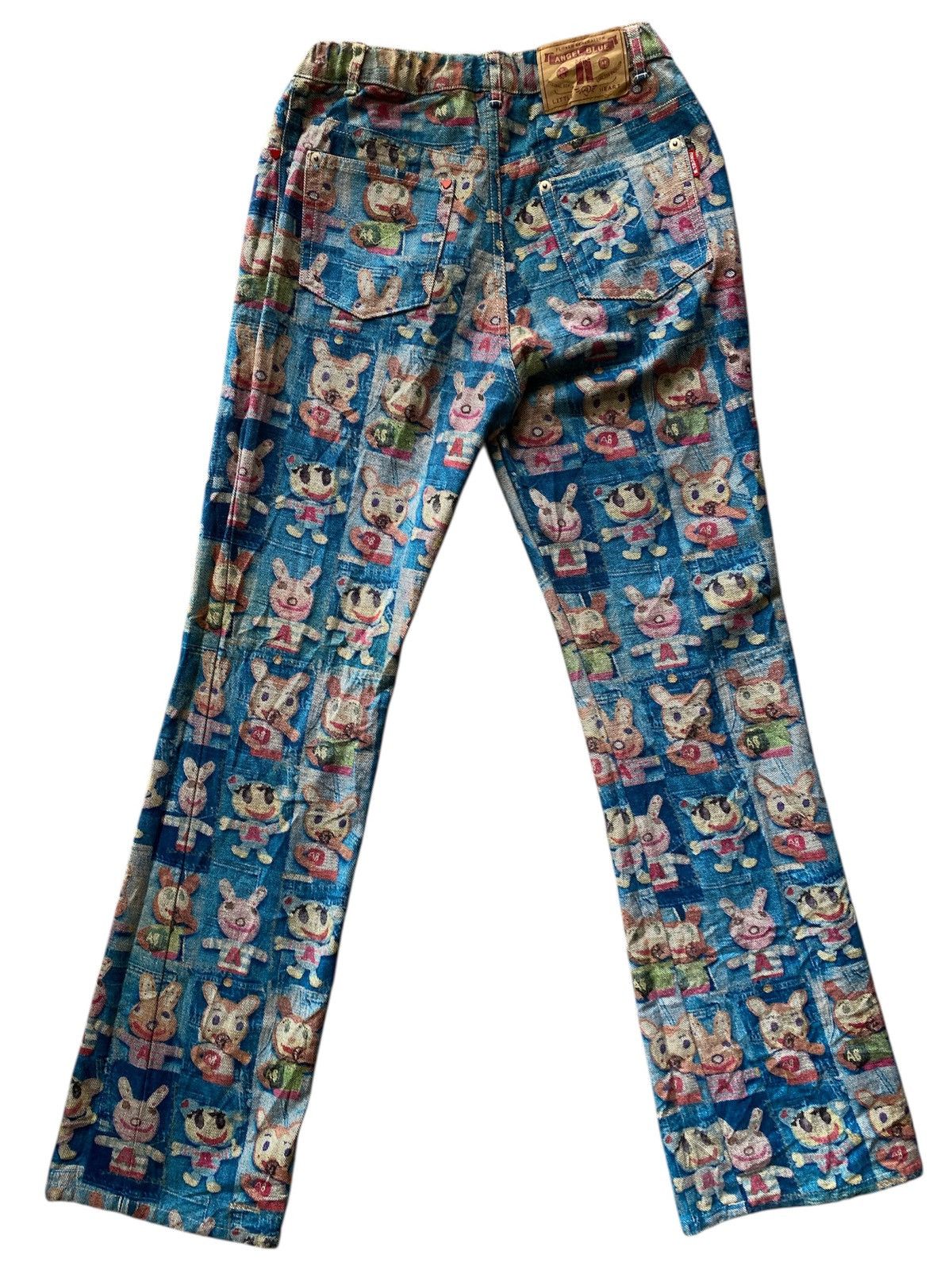 Angel Blue × Hysteric Glamour 2000s Angel Blue - LSD TV Mascots Denim Pants Size 25" / US 0 / IT 36 - 2 Thumbnail