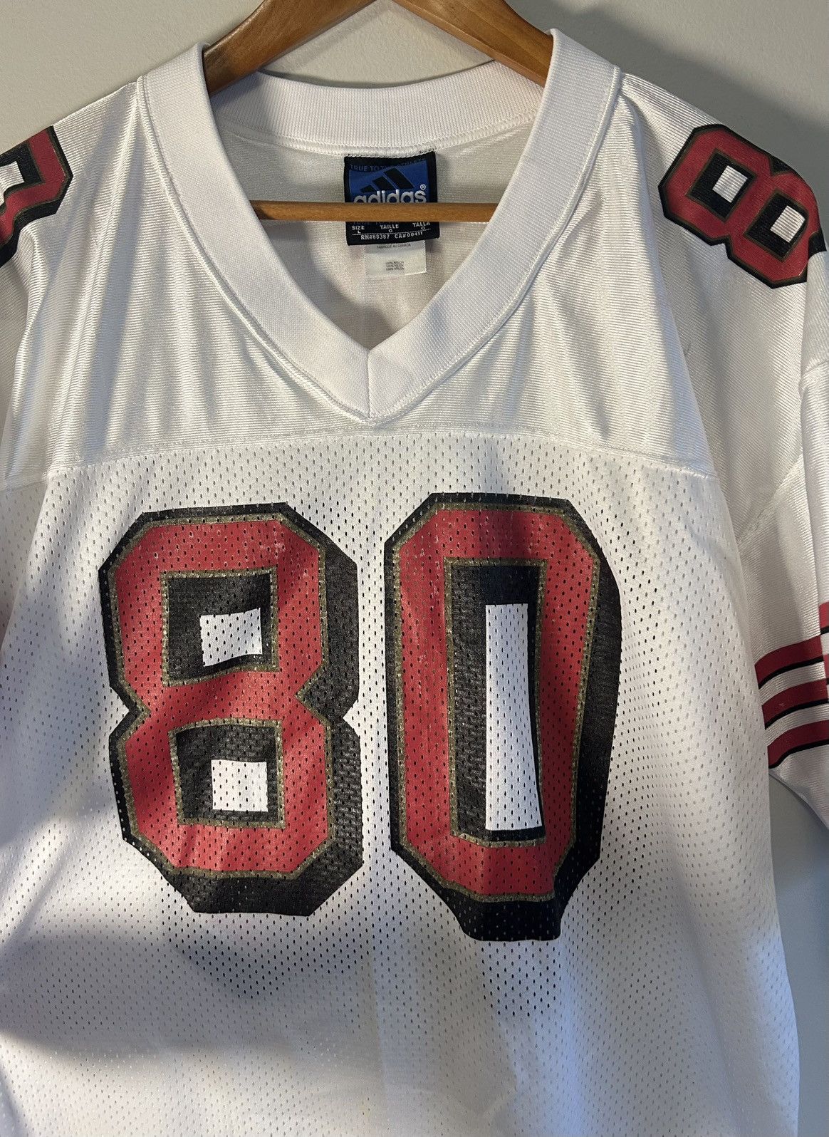Adidas VTG Adidas Jerry Rice San Francisco 49'ers Football Jersey Size US L / EU 52-54 / 3 - 4 Thumbnail
