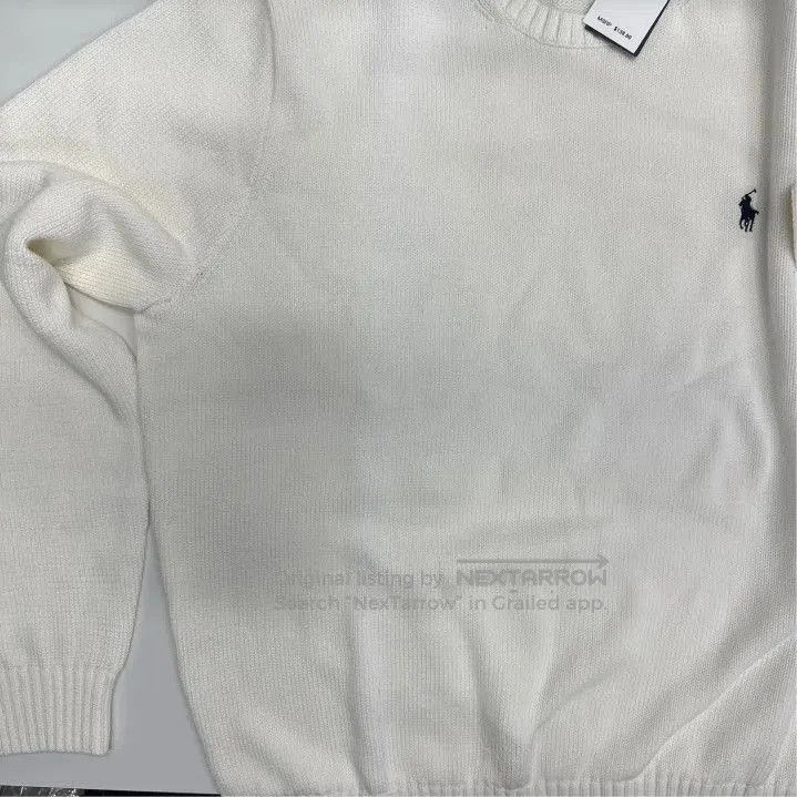 Polo Ralph Lauren Polo Ralph Lauren Men's Washed White Embroidered Knit Sweat Size US XL / EU 56 / 4 - 4 Thumbnail