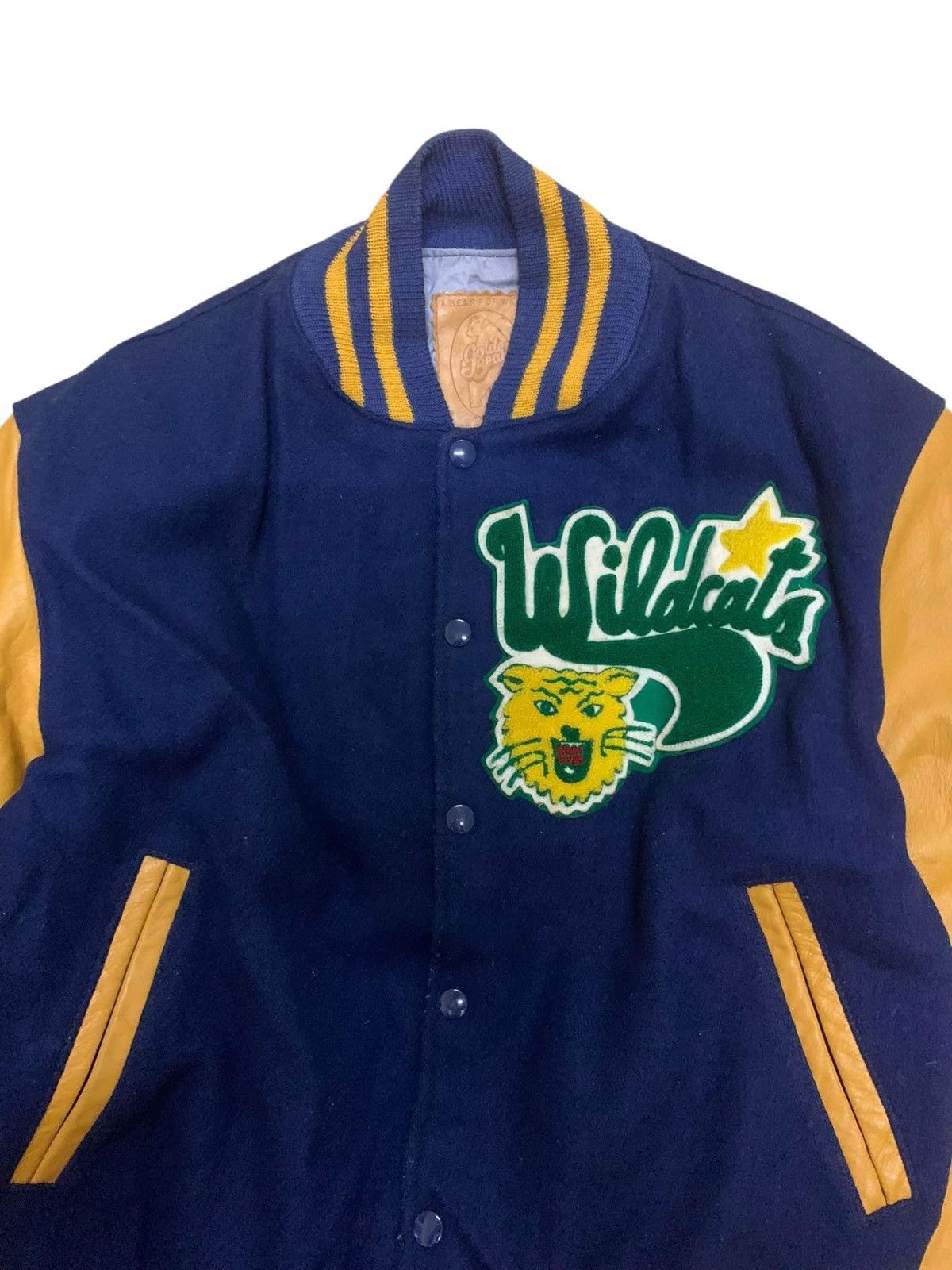 Golden Bear 🔥VTG GOLDEN BEAR VARSITY JACKETS WILDCATS Size US L / EU 52-54 / 3 - 2 Thumbnail