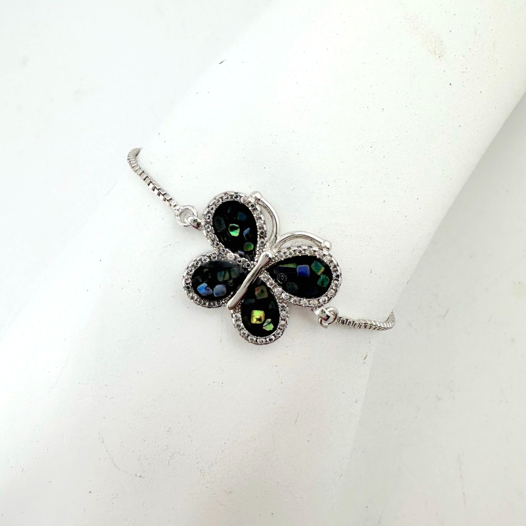 Other Abalone Butterfly Bolo Bracelet Size ONE SIZE - 4 Thumbnail