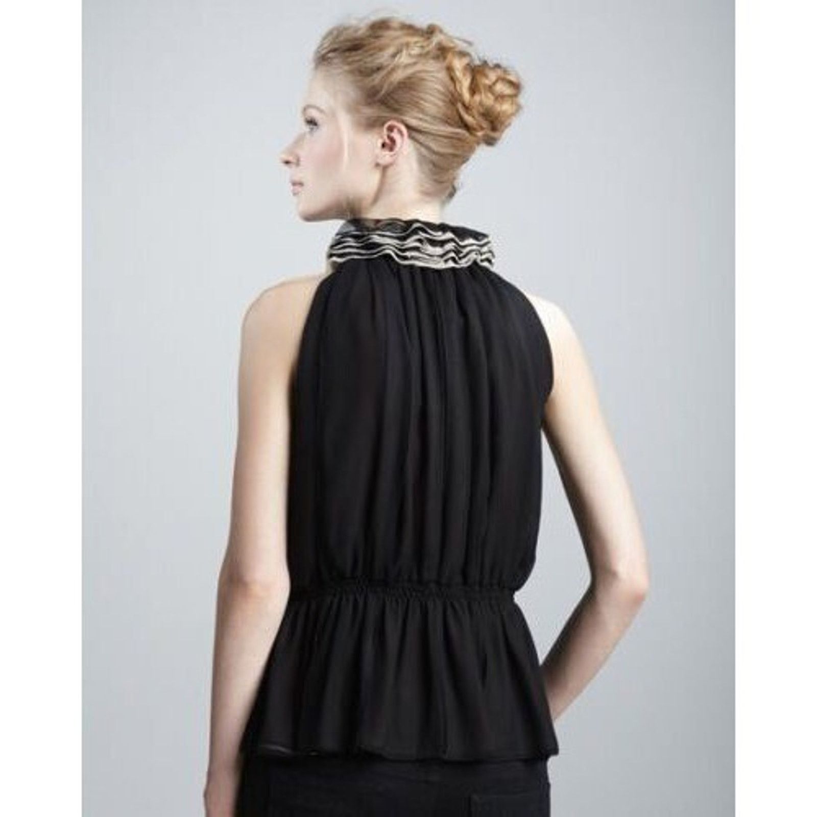 Robert Rodriguez Robert Rodriguez Target Womens Ruffle Blouse Sz M Whimsigoth Size M / US 6-8 / IT 42-44 - 10 Thumbnail