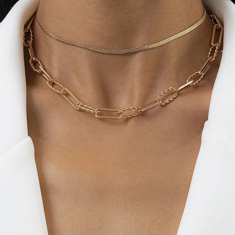 Vintage Double-layered Chain Necklace Size ONE SIZE - 2 Thumbnail