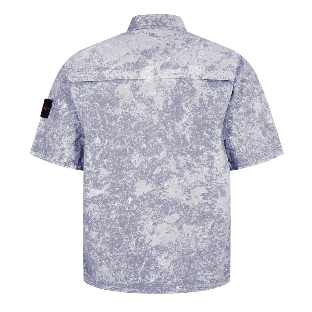 Stone Island o1g2r1mq0526 Fine Canvas Cotton Short Sleeve Overshirt Grey Size US L / EU 52-54 / 3 - 2 Thumbnail