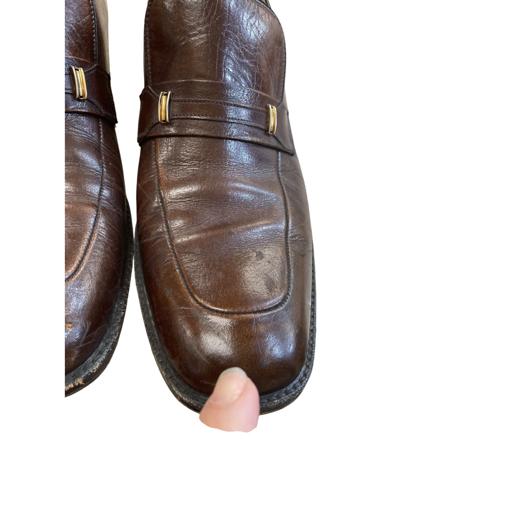 Freeman Freeman Free Flex Mens Brown Leather Slip-On Loafers Shoes S Size US 10.5 / EU 43-44 - 8 Thumbnail