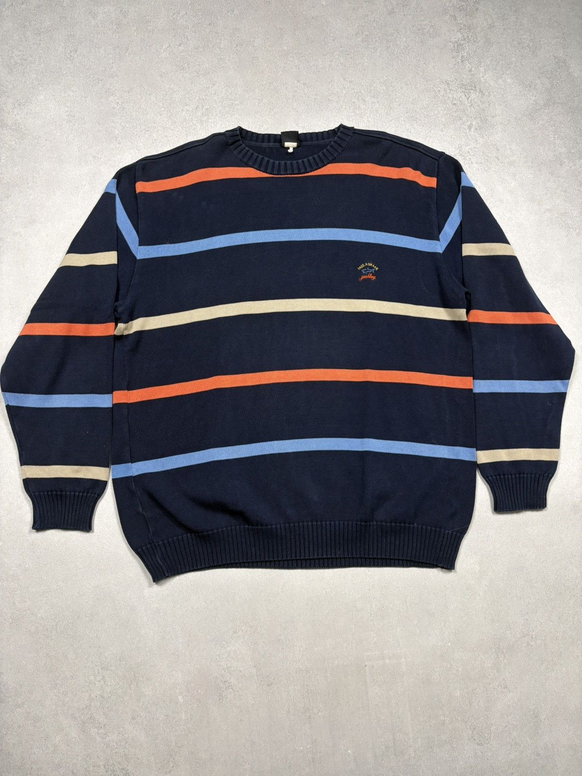 Paul & Shark Paul & Shark Yachting Striped Knit Sweater XL Made In Italy Size US XL / EU 56 / 4 - 1 Thumbnail