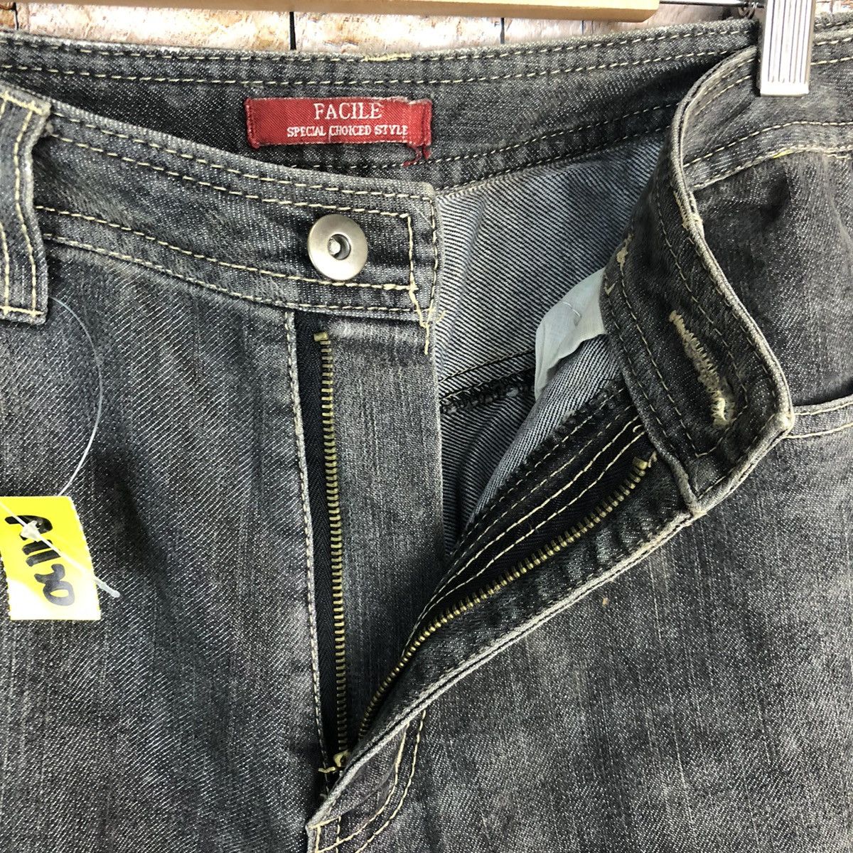 Japanese Brand Facilie Black vintage denim Jeans #A1120 Size 26" / US 2 / IT 38 - 11 Thumbnail