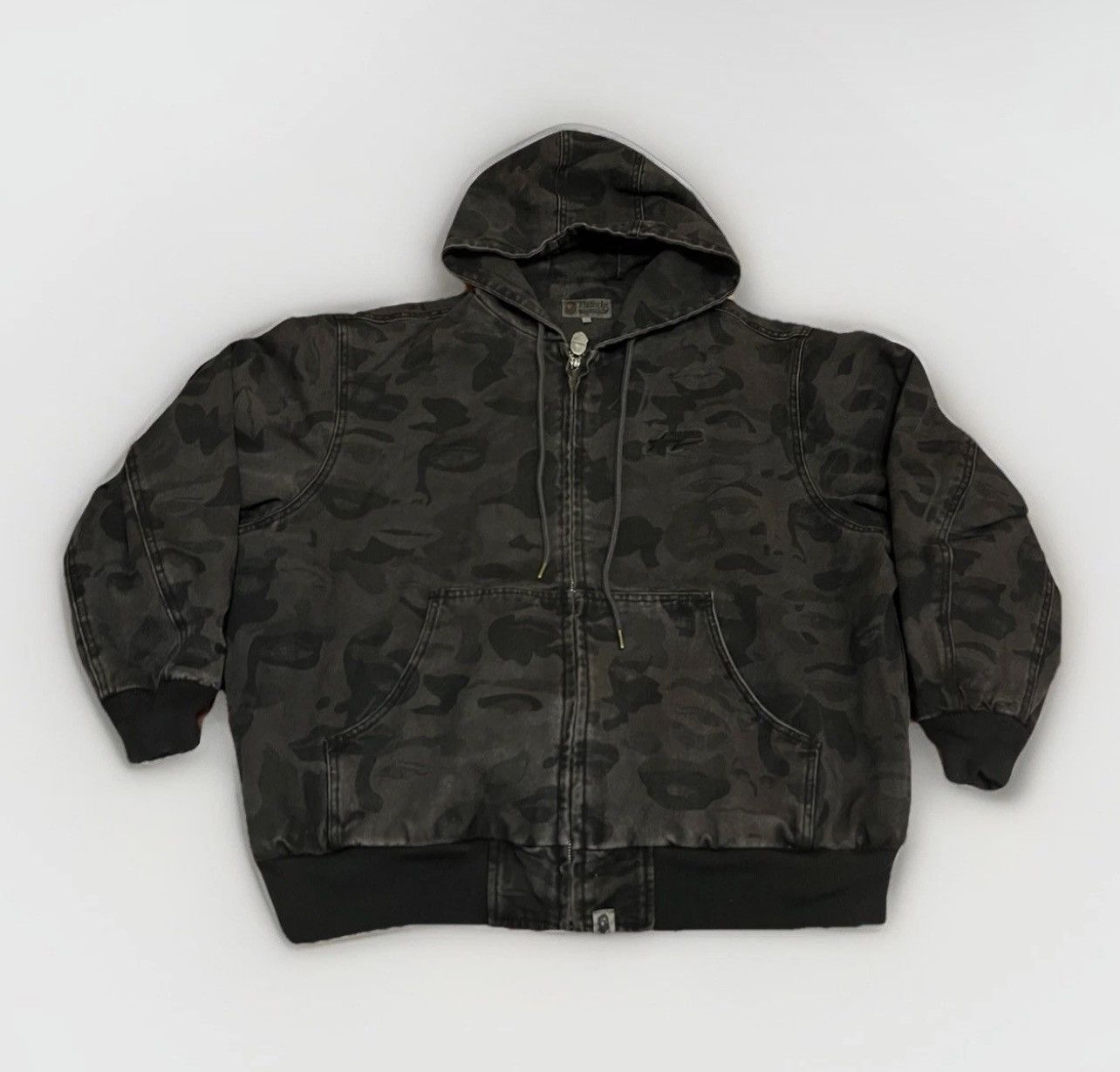 Bape USED Bape x KidSuper Solid Camo Jacquard Jacket Black Size L Size US L / EU 52-54 / 3 - 1 Thumbnail