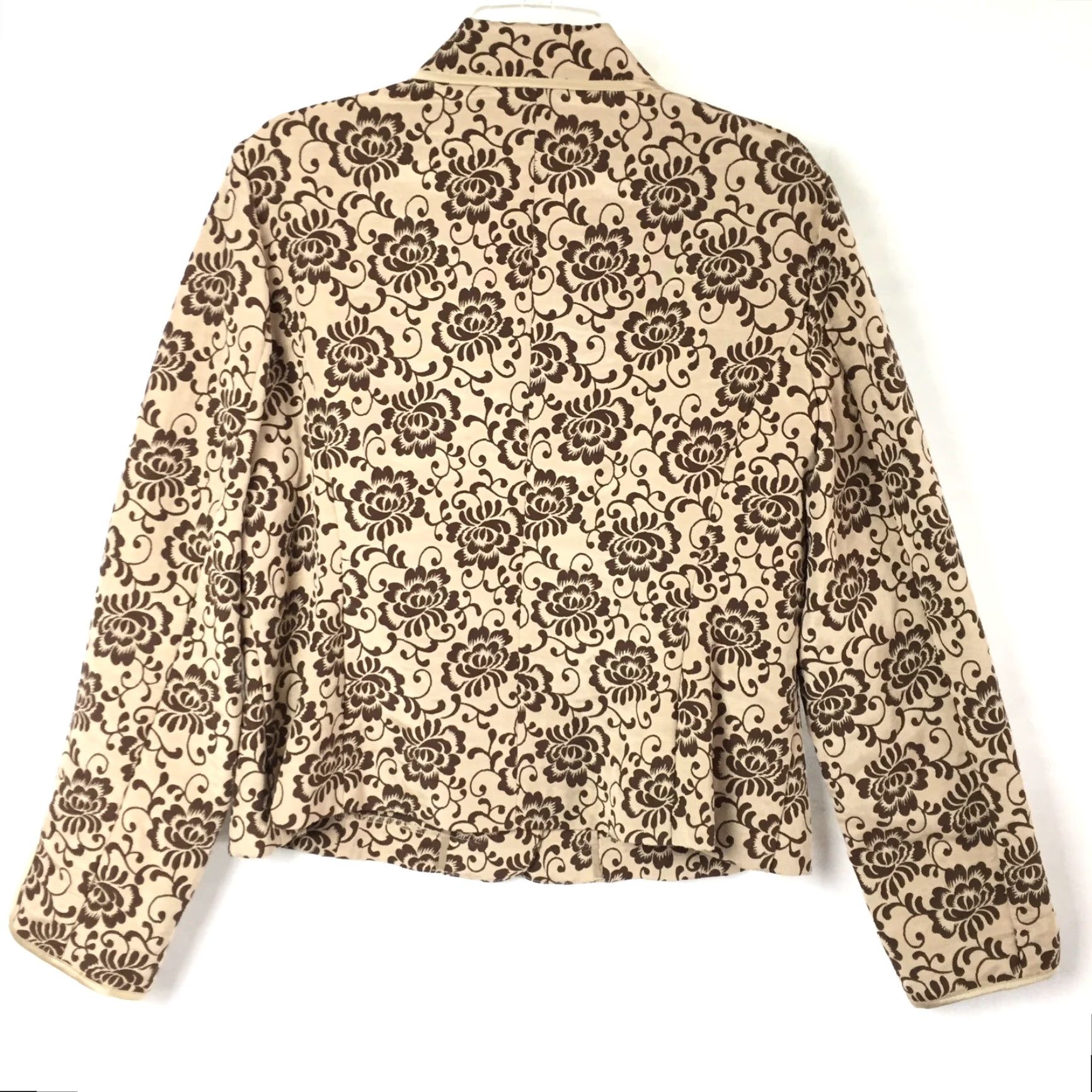 Vintage Emma & James Jacket Women's Long Sleeve Button-Up Beige Floral 16 Casual Mens? Size XXL / US 16-18 / IT 52-54 - 5 Thumbnail