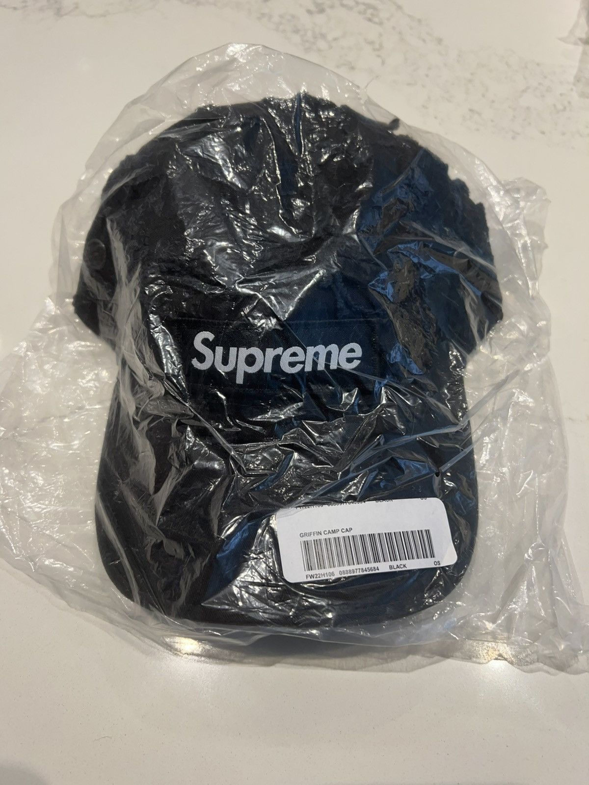 Griffin × Supreme Supreme Griffin Camp Cap 22FW Black | Grailed