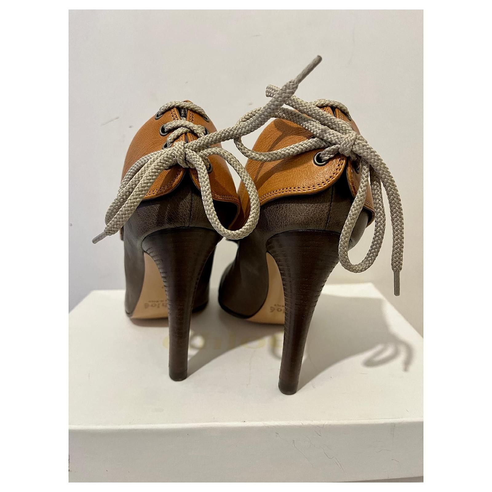 Chloe Gibbon calf leather heels Size US 6 / IT 36 - 4 Thumbnail