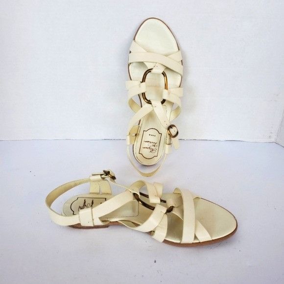 Roger Vivier Roger Vivier Italian Leather Strappy Sandal Size US 7.5 / IT 37.5 - 16 Thumbnail