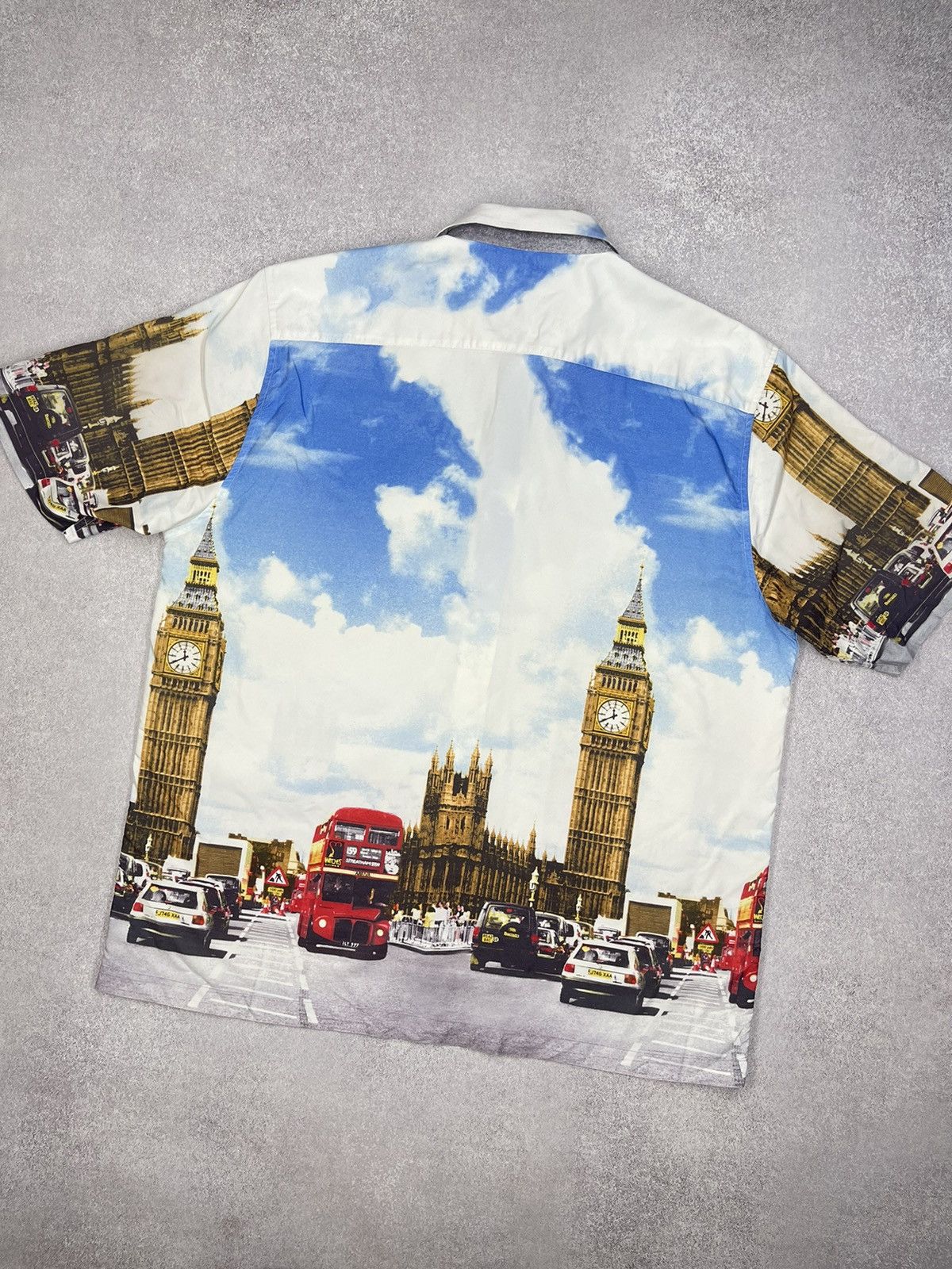Other Vintage George London Big Ben Art Crazy Shirt Full Print Size US XL / EU 56 / 4 - 5 Thumbnail