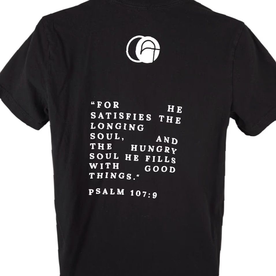 Vintage Christian T Shirt Mens 2XL Black Only Jesus Christ Satisfies Psalm 107:9 Size US L / EU 52-54 / 3 - 4 Thumbnail