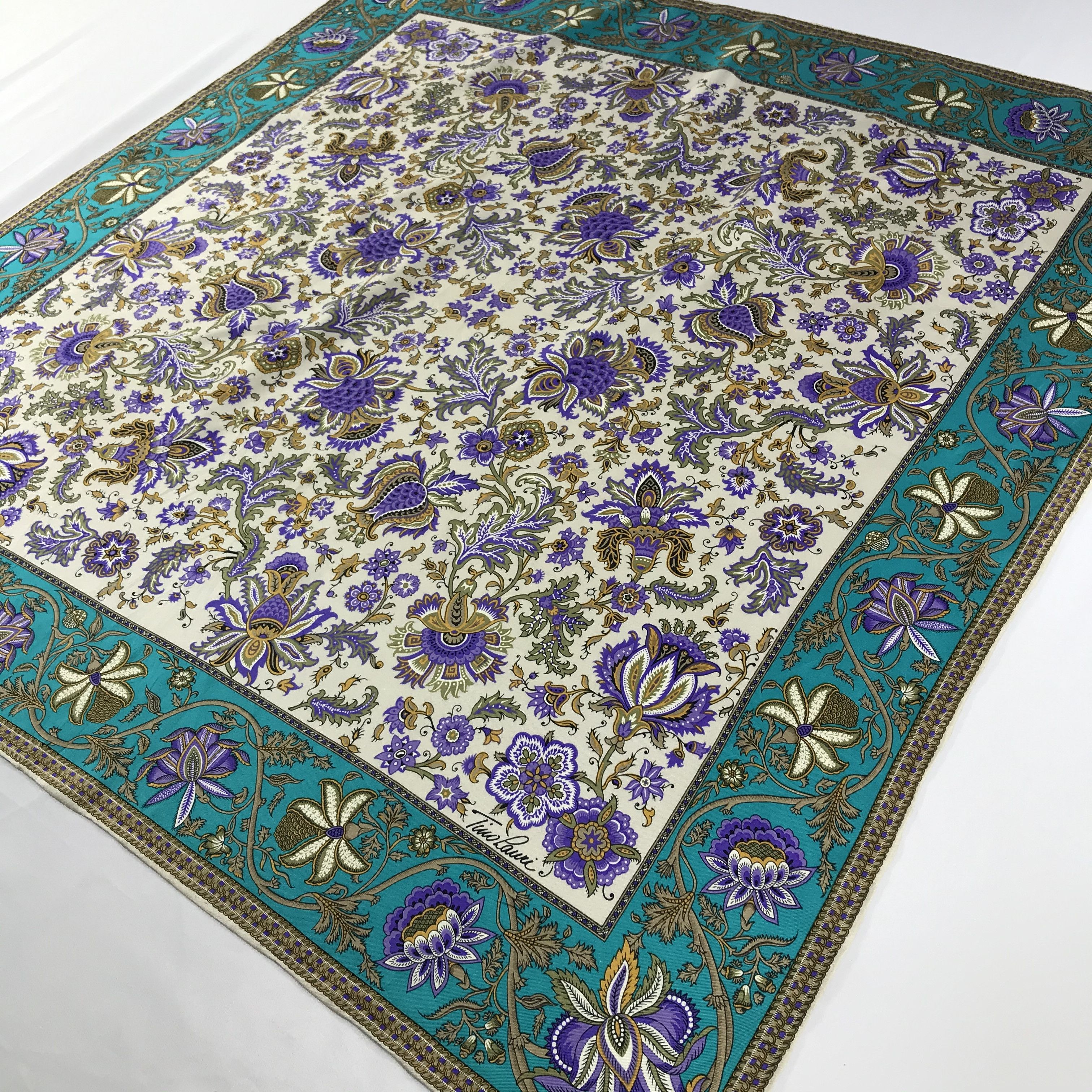 Vintage Tino Lauri Floral Silk Scarf M98 Size ONE SIZE - 3 Thumbnail