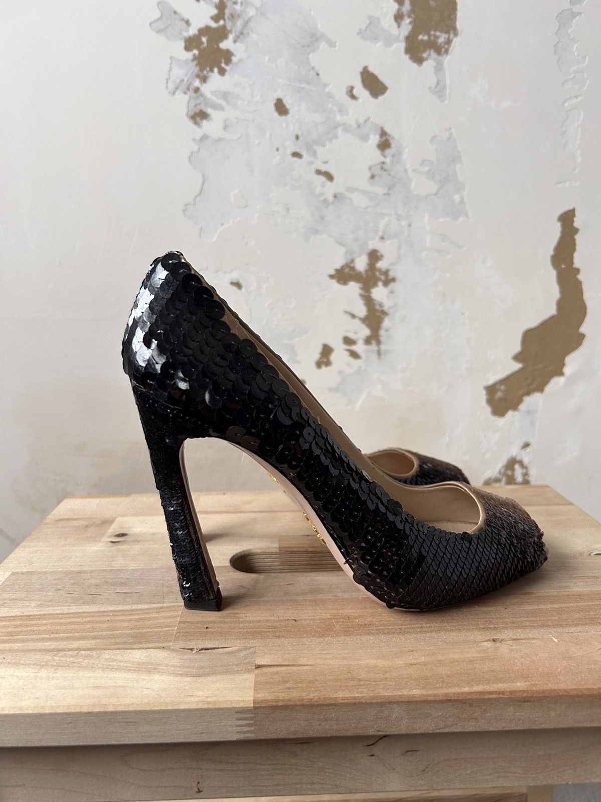 Leather × Prada × Vintage Prada Heels Vintage Shoes sandals Size US 8.5 / IT 38.5 - 4 Thumbnail