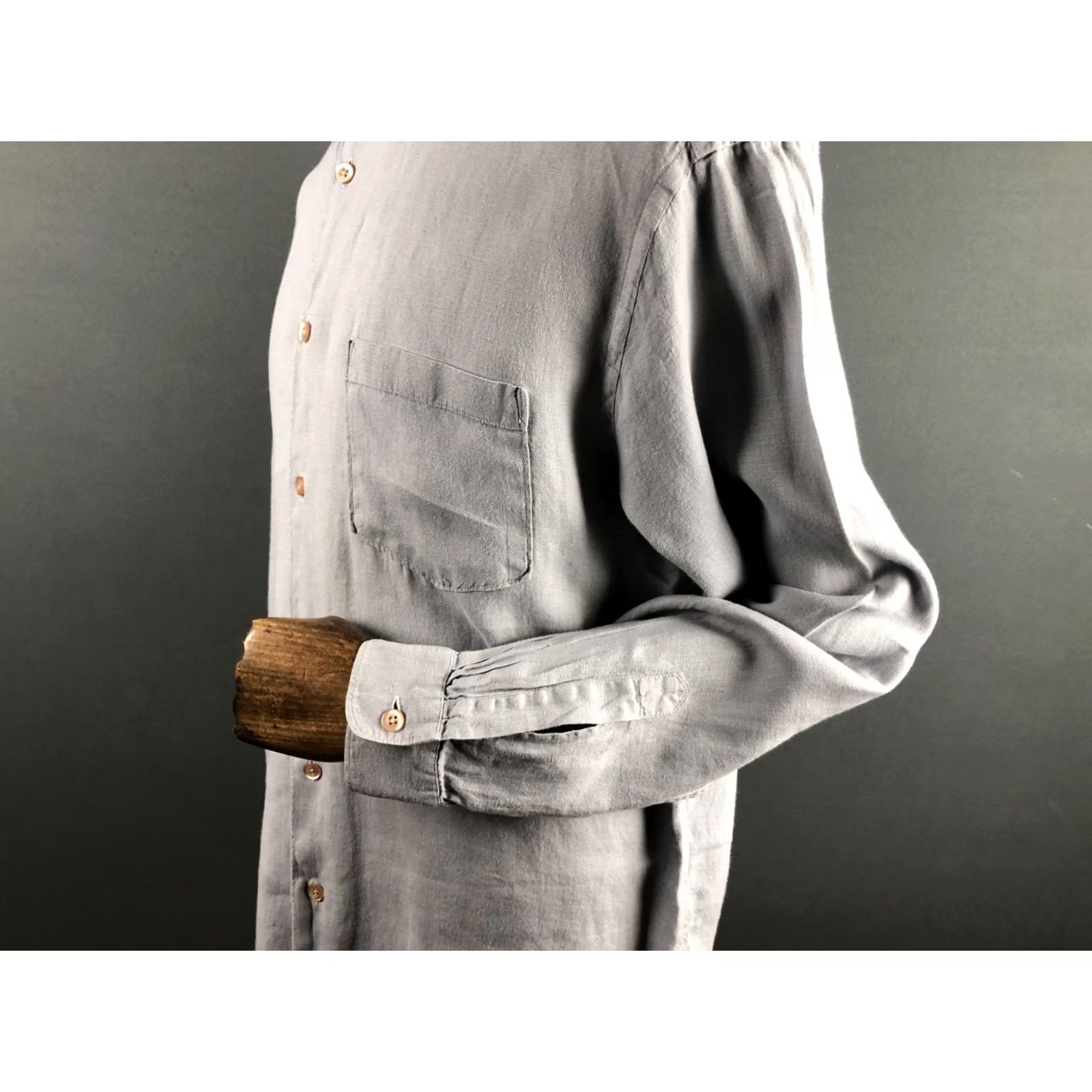 Hugo Boss HUGO BOSS Shirt Mens L Gray Men Size Linen Blend Long Sleeve Size US L / EU 52-54 / 3 - 7 Thumbnail
