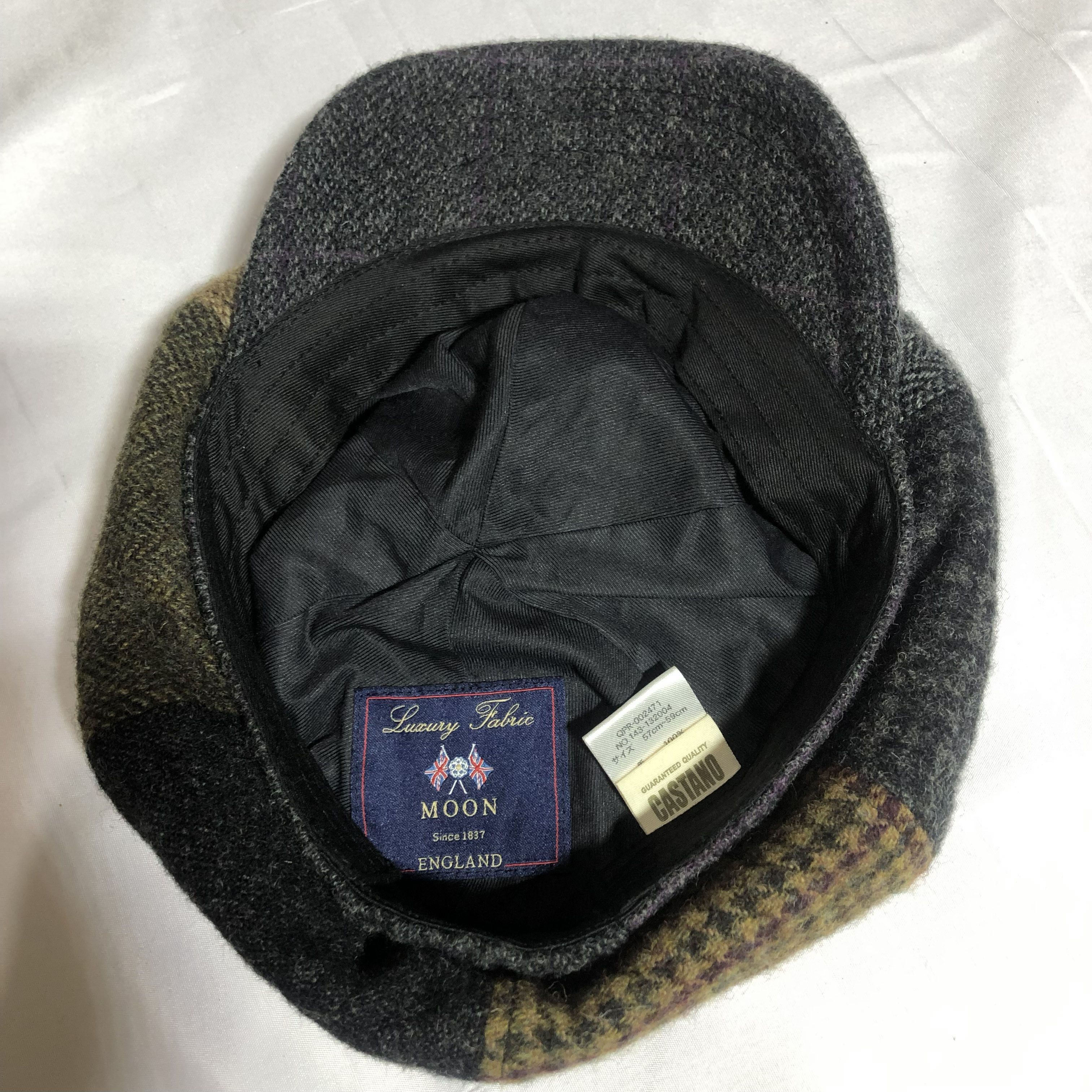 Castano Moon Wool Patchwork Newsboy Cap