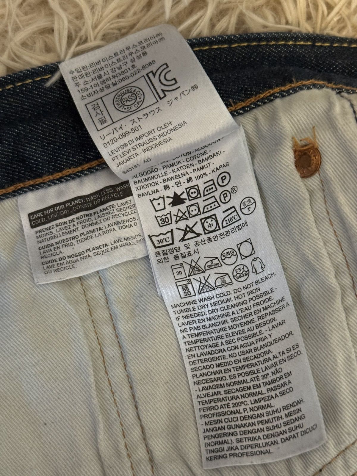Levi's Vintage Clothing Mens Levi's 501 Dark Blue Denim Jeans Size US 38 / EU 54 - 6 Thumbnail