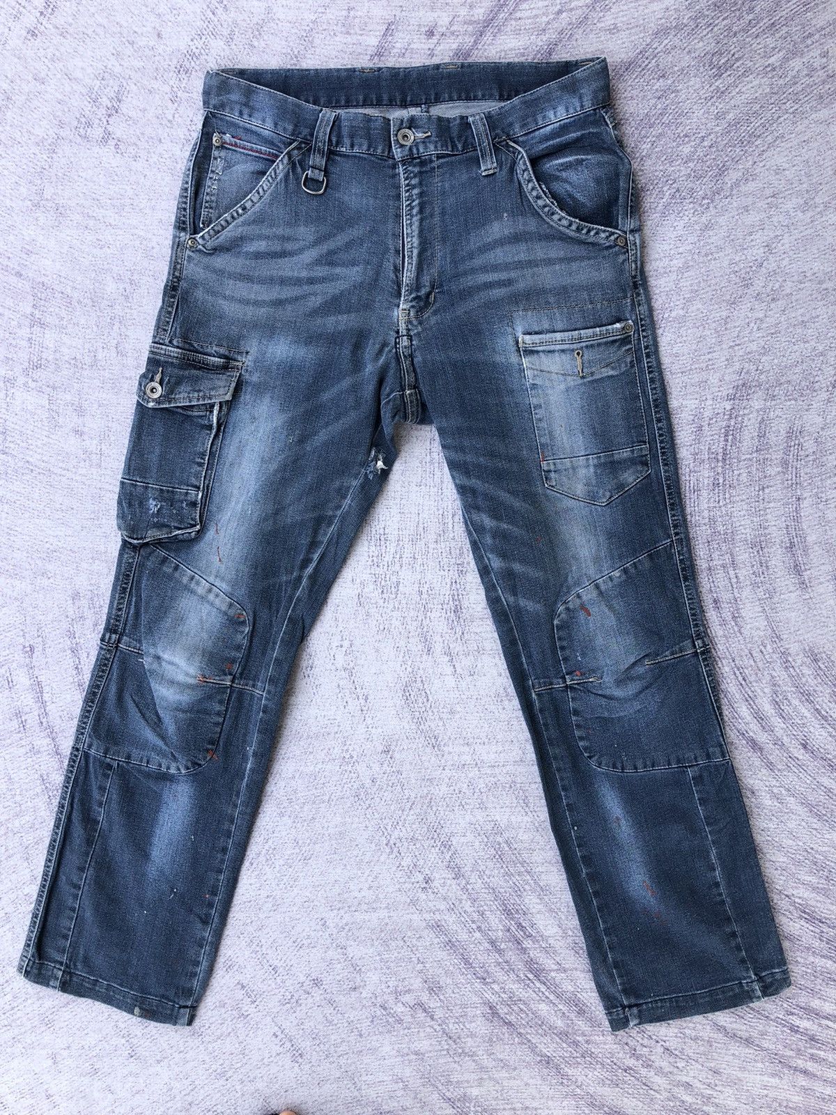 Jean × Vintage Vintage Distressed Jeans Bush Pocket/Cargo pants Size US 30 / EU 46 - 1 Thumbnail