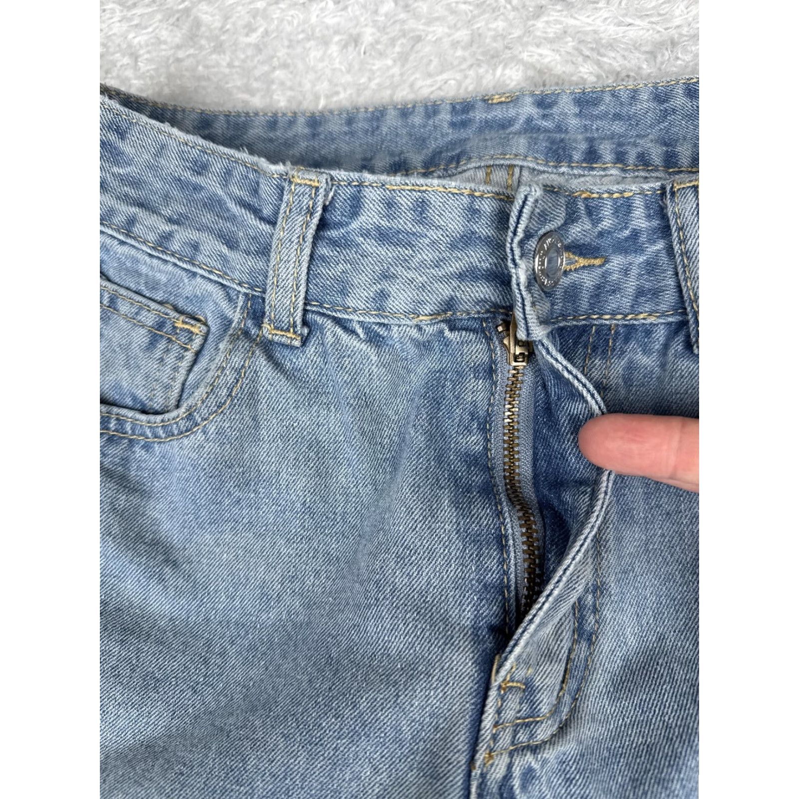 Shein Shein Jeans Women 4 Blue Mod Rise Wide Leg Light Wash Relaxed Denim Cotton 26x29 Size 27" / US 4 / IT 40 - 5 Thumbnail
