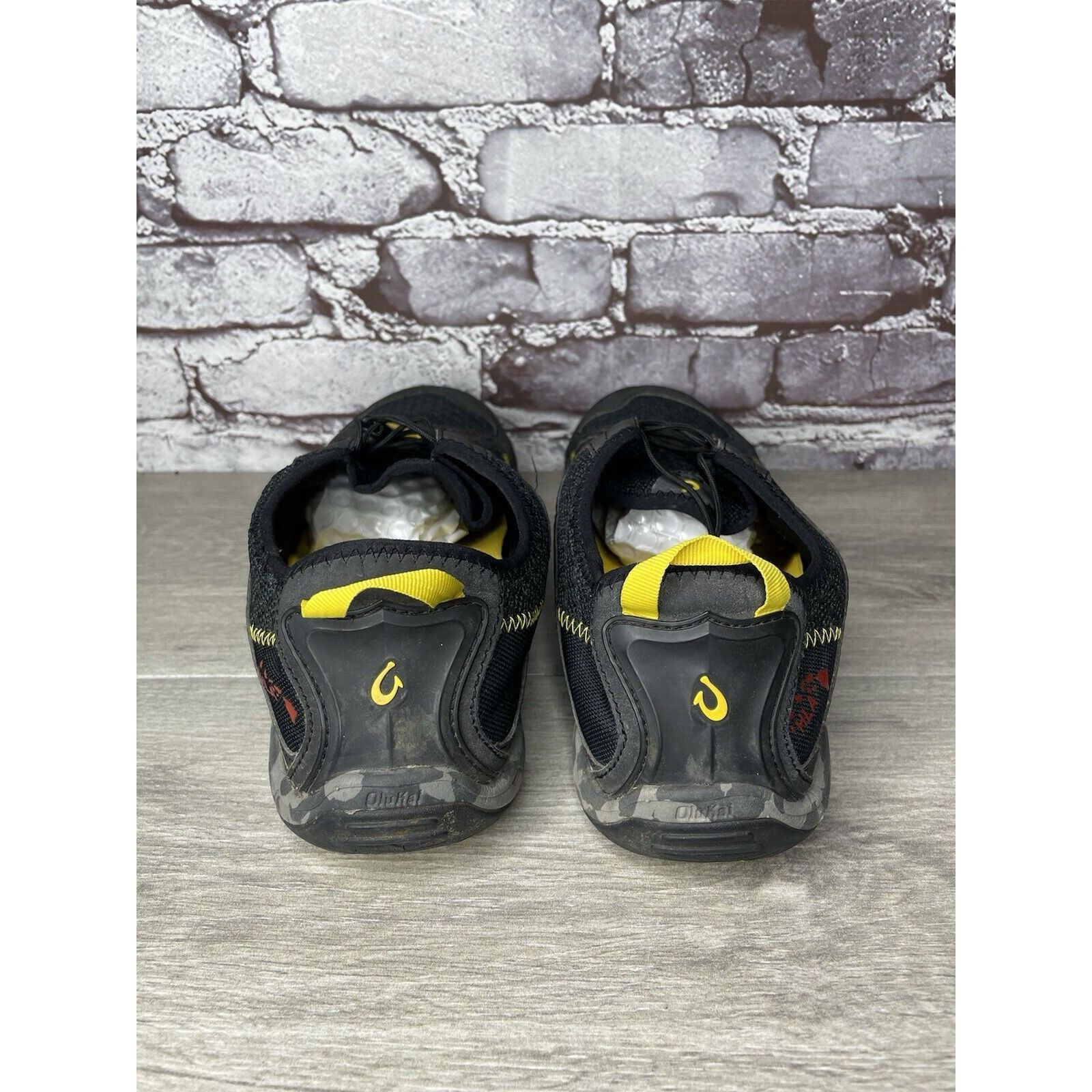 Olukai Olukai Shoes Eleu Trainer Black Camo Yellow Comfort Walking Size US 11 / EU 44 - 4 Thumbnail
