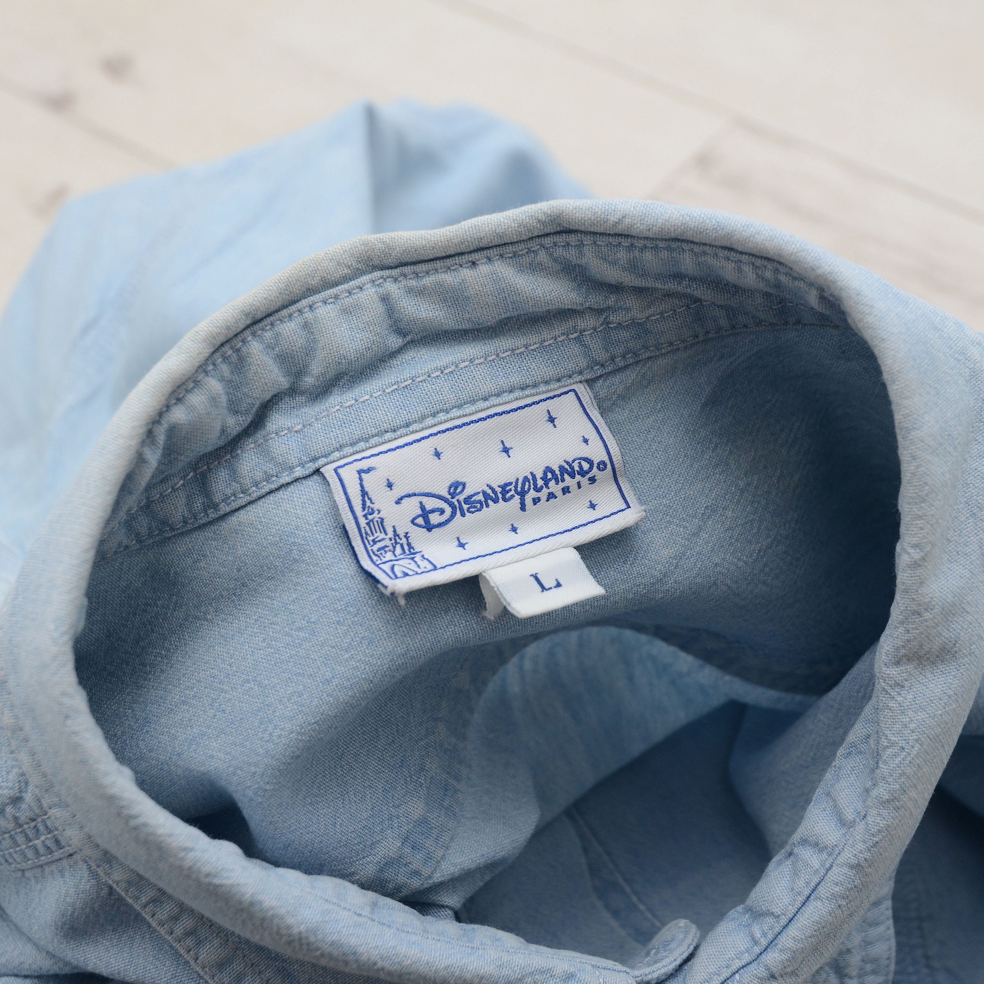Disney × Vintage Vintage Disney Store Denim Shirt Evolution Mickey Mouse Size US L / EU 52-54 / 3 - 11 Thumbnail