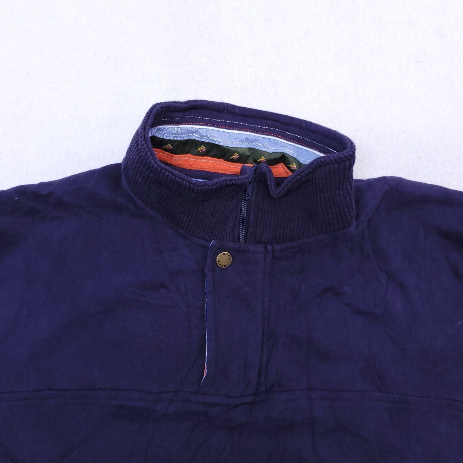 Orvis Orvis Long Sleeve Pullover Sweatshirt Men Size Medium M Blue Size US M / EU 48-50 / 2 - 1 Thumbnail