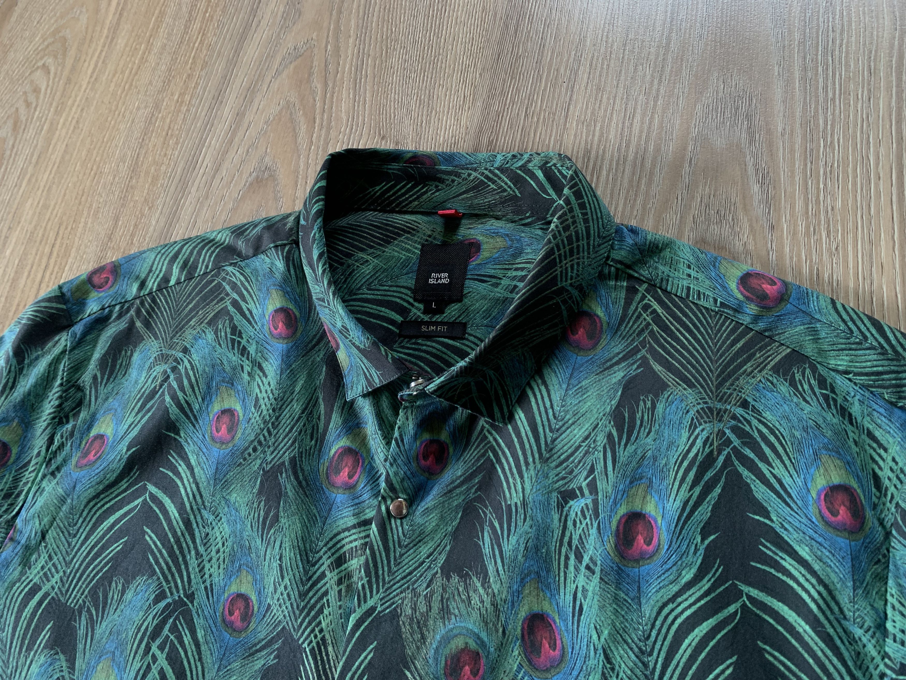 River Island River Island Slim Fit Hawaiian Shirt Size US L / EU 52-54 / 3 - 5 Thumbnail