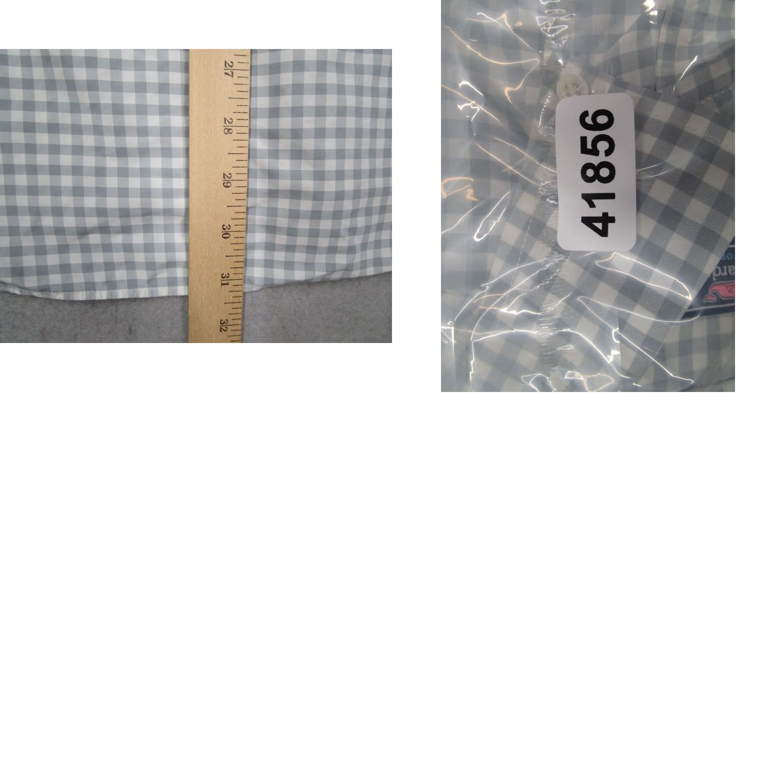 Vineyard Vines VINTAGE Vineyard Vines Men's Large Gray Nylon Check Button-Up Shirt Casual Business Travel Classic Fit Size US L / EU 52-54 / 3 - 8 Thumbnail