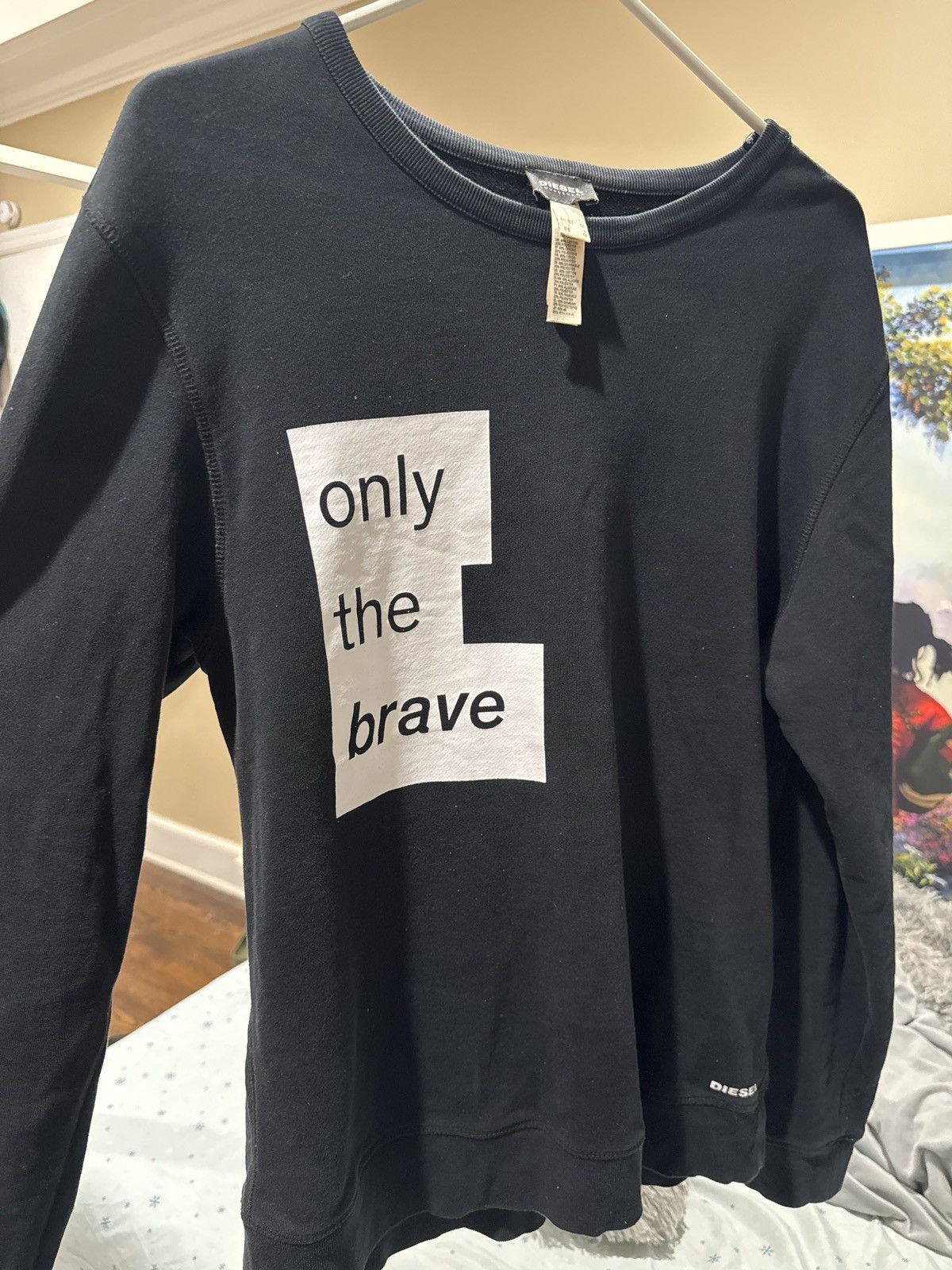 image of Diesel “Only The Brave” Sweater in Black, Men's (Size Medium)