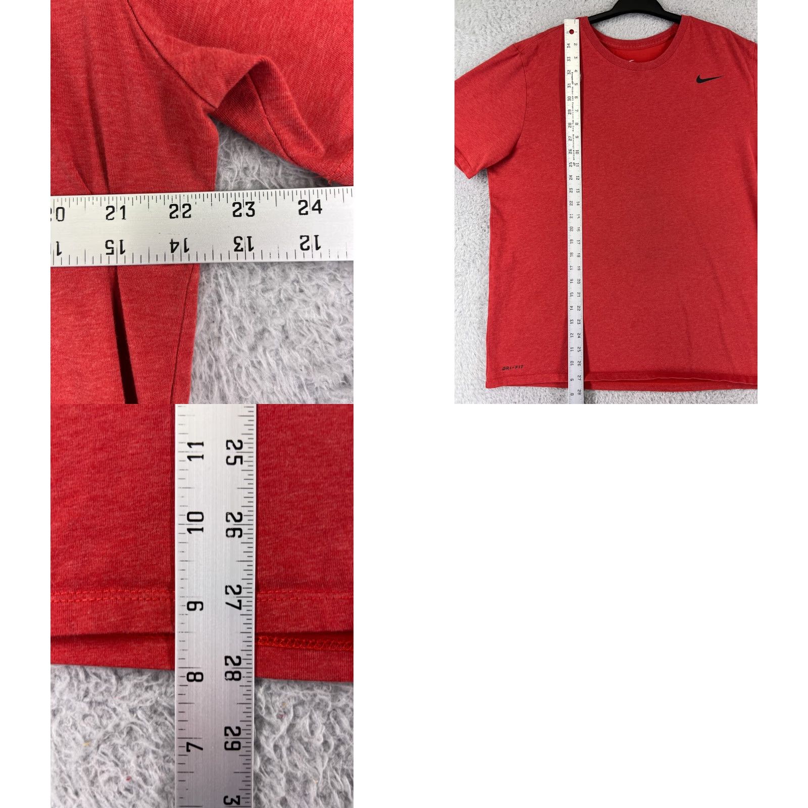 Nike Nike Shirt Mens XL Red Swoosh Short Sleeve Crew Neck Cotton Blend Gym Size US XL / EU 56 / 4 - 9 Thumbnail