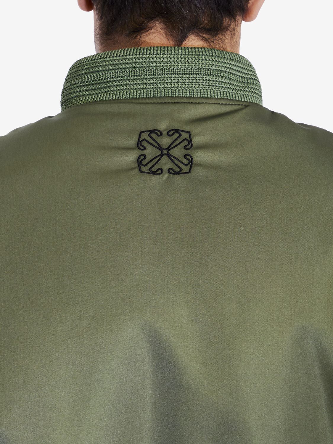 Off-White o1s22i1n1124 Padded Nylon Bomber Jacket in Khaki Size US M / EU 48-50 / 2 - 3 Thumbnail