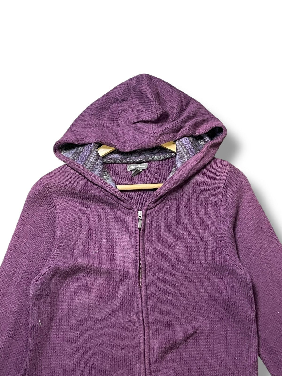 Designer × Eddie Bauer × Vintage Eddie Bauer x Vintage Knitted Hoodie (43) Size US S / EU 44-46 / 1 - 2 Thumbnail