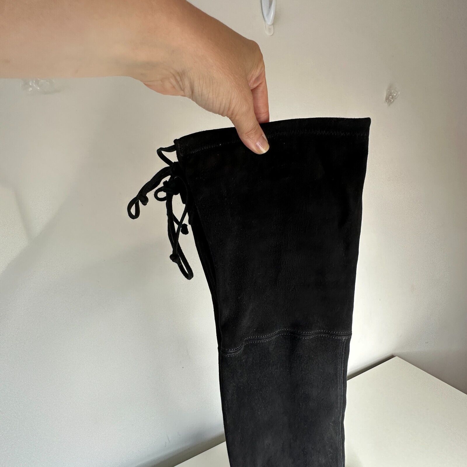 Stuart Weitzman Stuart Weitzman Black Suede Lowland Flat Heel Laceup Boots 7 Size US 7 / IT 37 - 5 Thumbnail