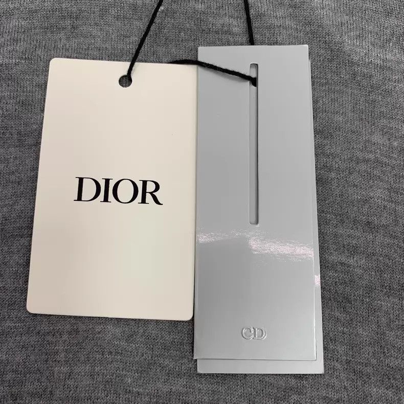 Dior Dior Gray CD letter embroidery cashmere round-neck long-sl Size US L / EU 52-54 / 3 - 8 Thumbnail