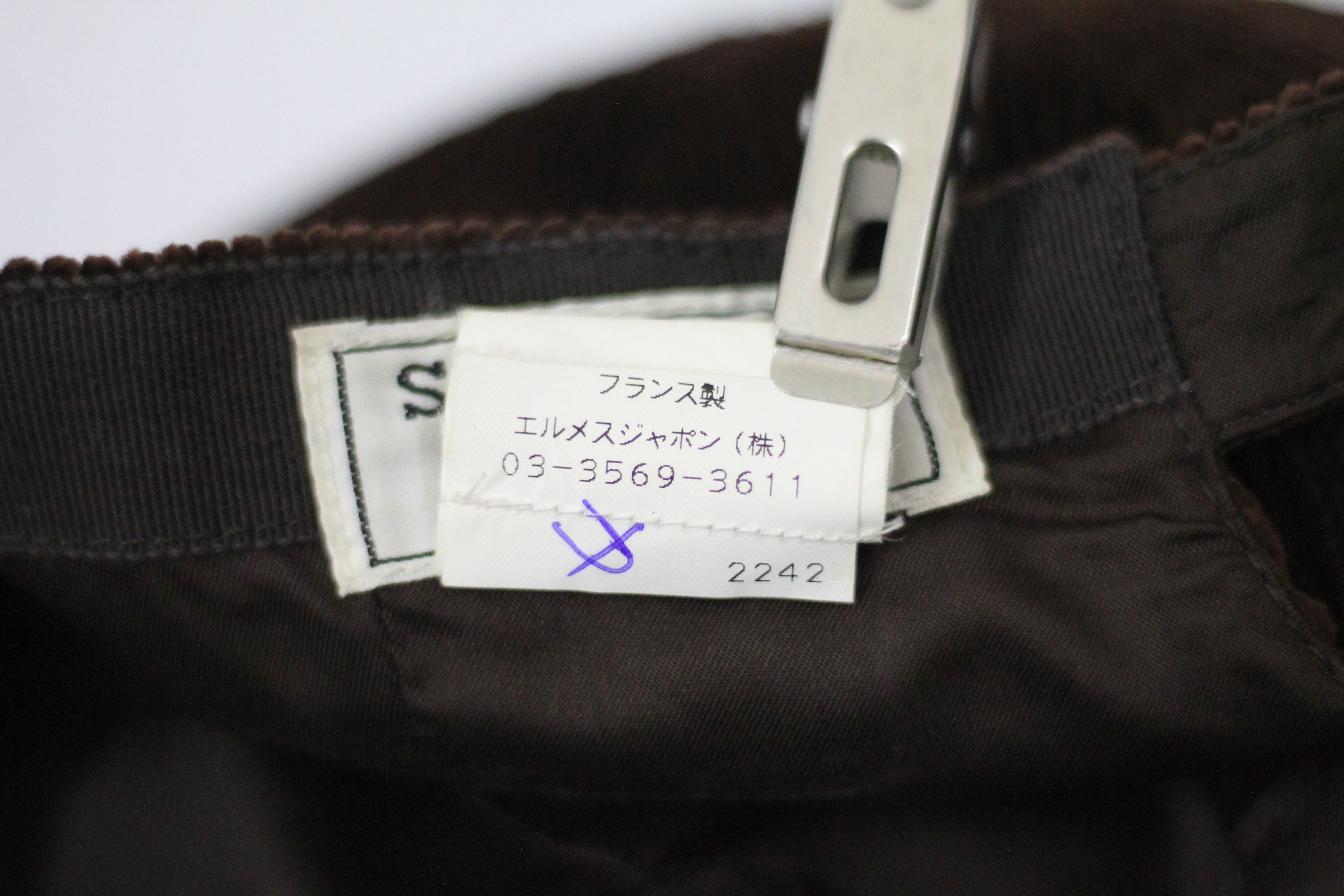 Hermes Vintage HERMES Corduroy H Logo Cap. Size ONE SIZE - 16 Thumbnail
