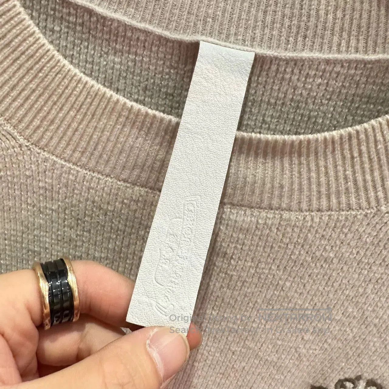 Chrome Hearts Beige XL Long Sleeve Knit Sweater with Emblem. Size US XL / EU 56 / 4 - 3 Thumbnail