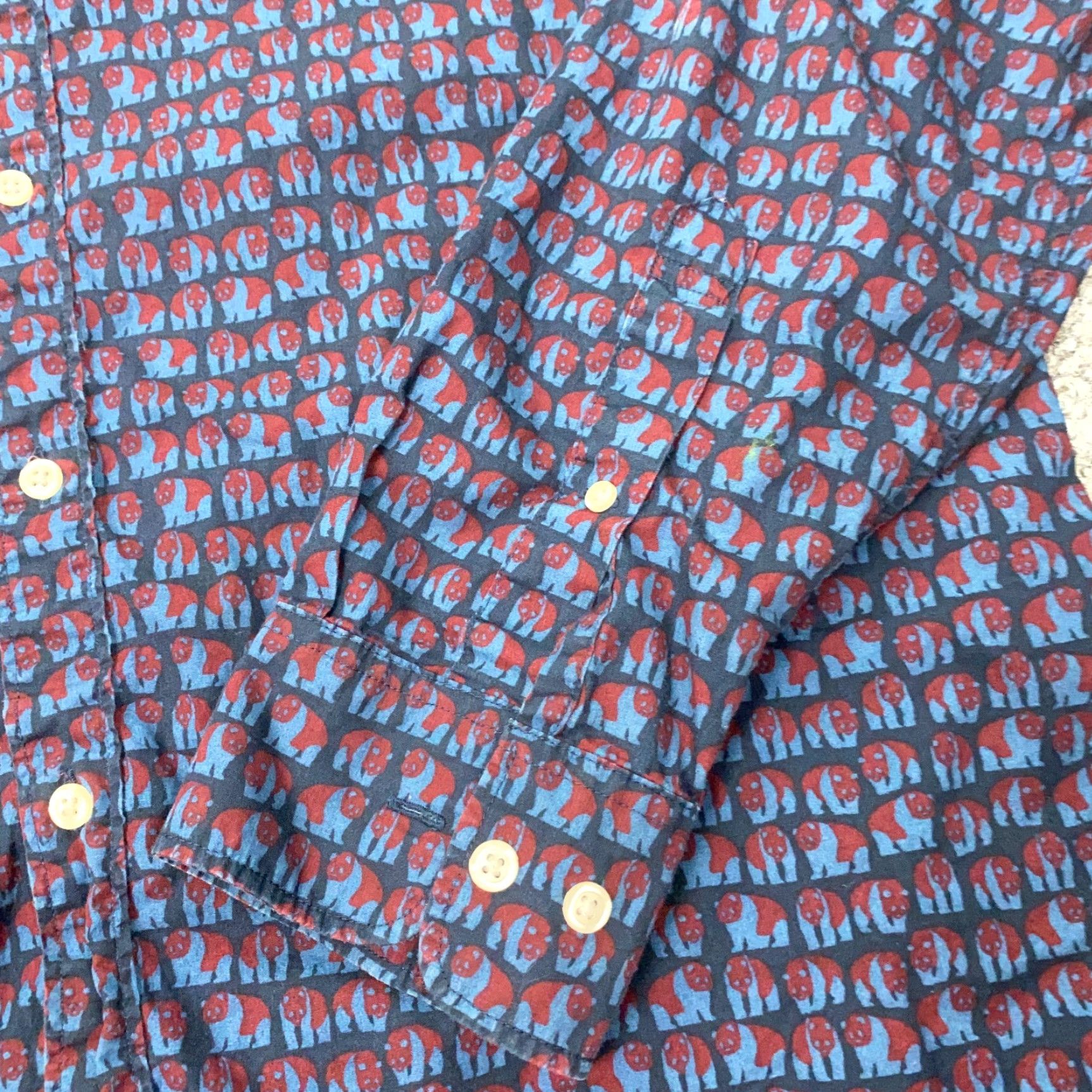 Bonobos Bonobos Shirt Adult XL Blue Panda Print Long Sleeve Button-Up Slim Fit Mens Size US XL / EU 56 / 4 - 3 Thumbnail