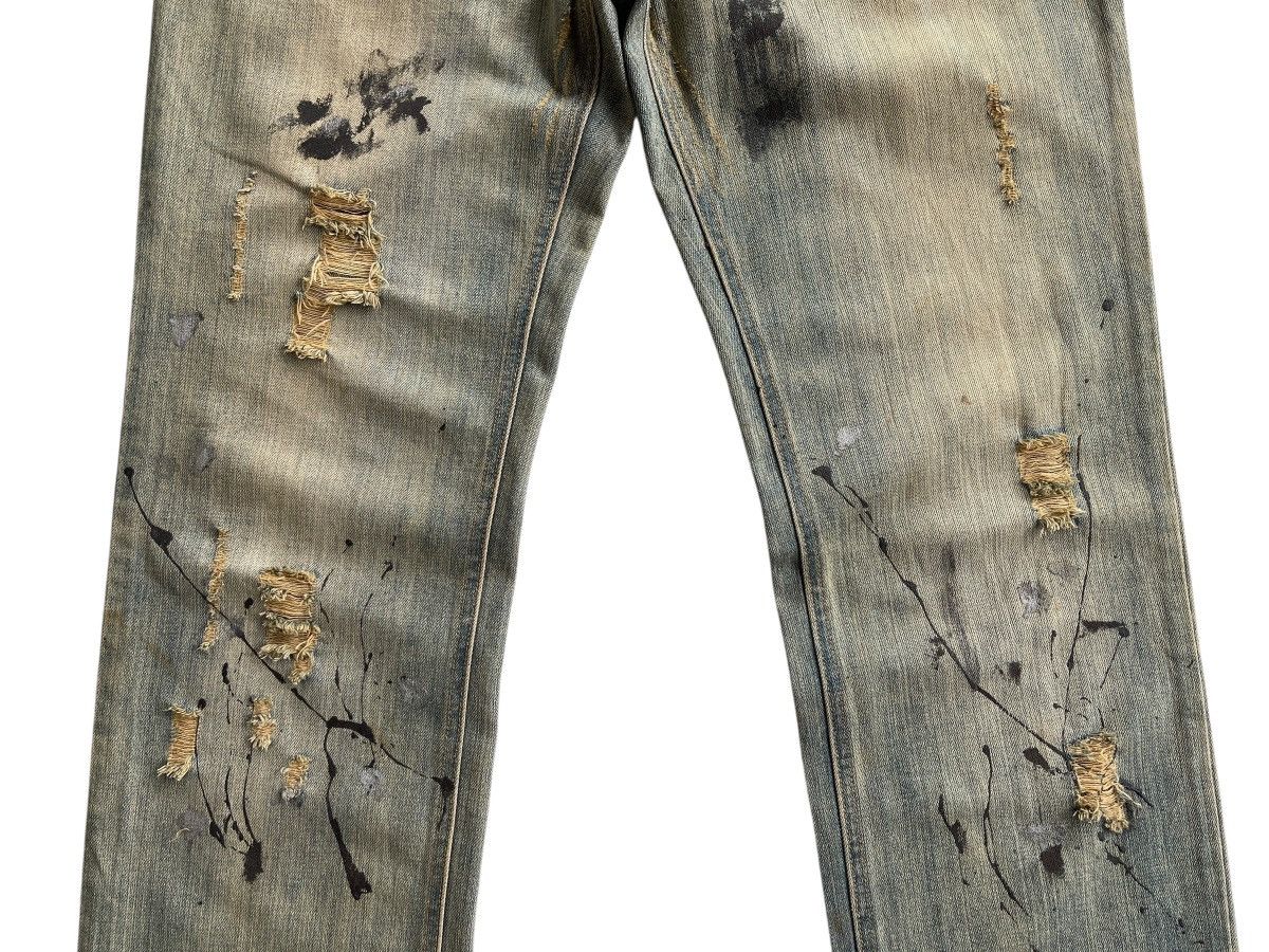 Dolce & Gabbana D&G Paint Splatted Distressed Pattern Denim Size US 35 - 9 Thumbnail