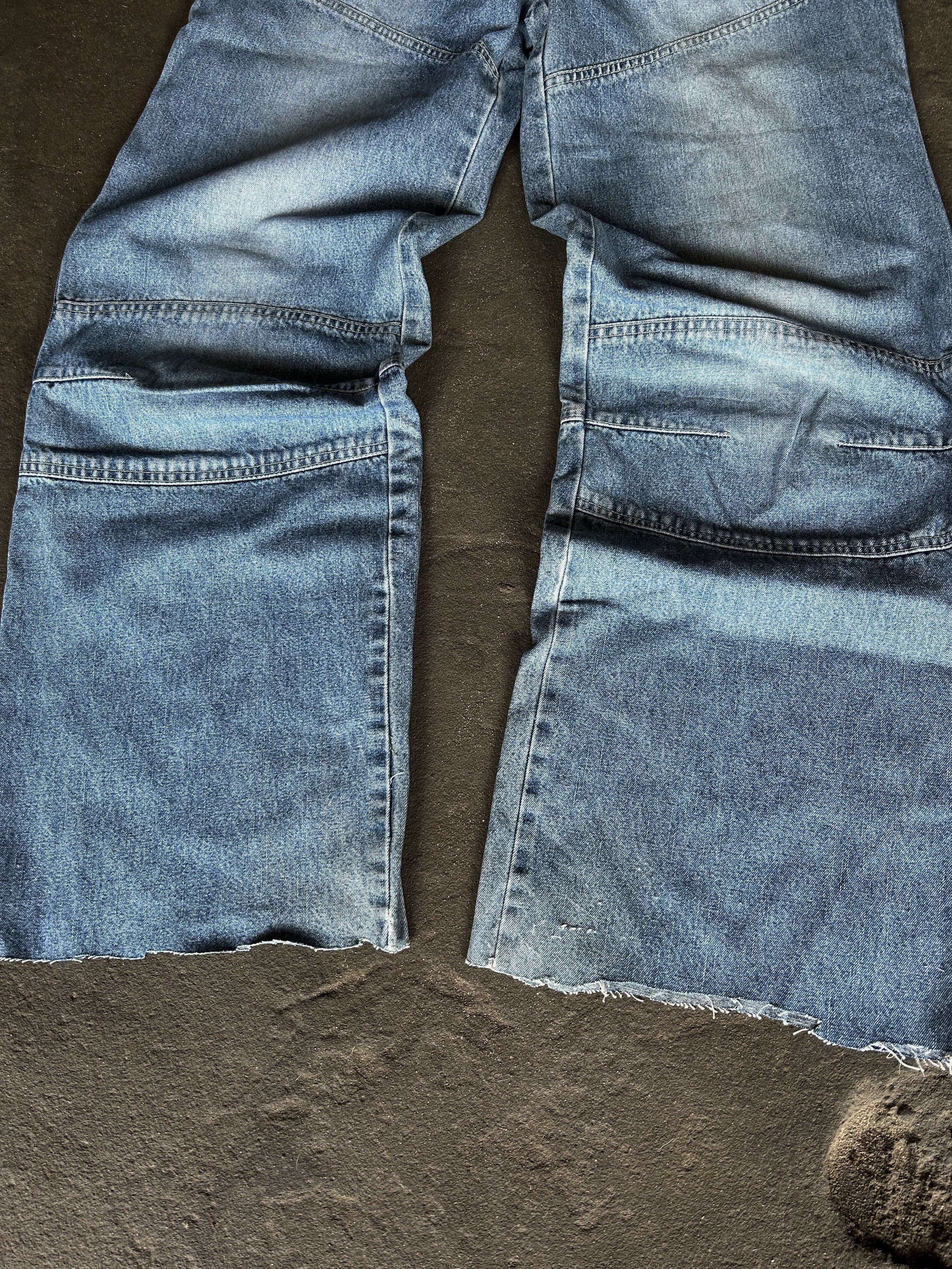 Vintage Y2K Baggy Denim Jeans Wide Leg Skate Streetwear Pants Size US 32 / EU 48 - 4 Thumbnail