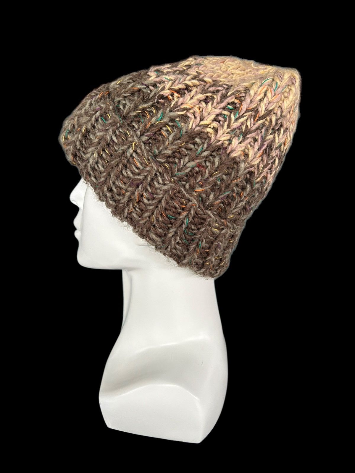 Japanese Brand × Kapital × Vintage Crochet Knitted Handmade Beanie Hats Rare☠️☠️ Size ONE SIZE - 2 Thumbnail