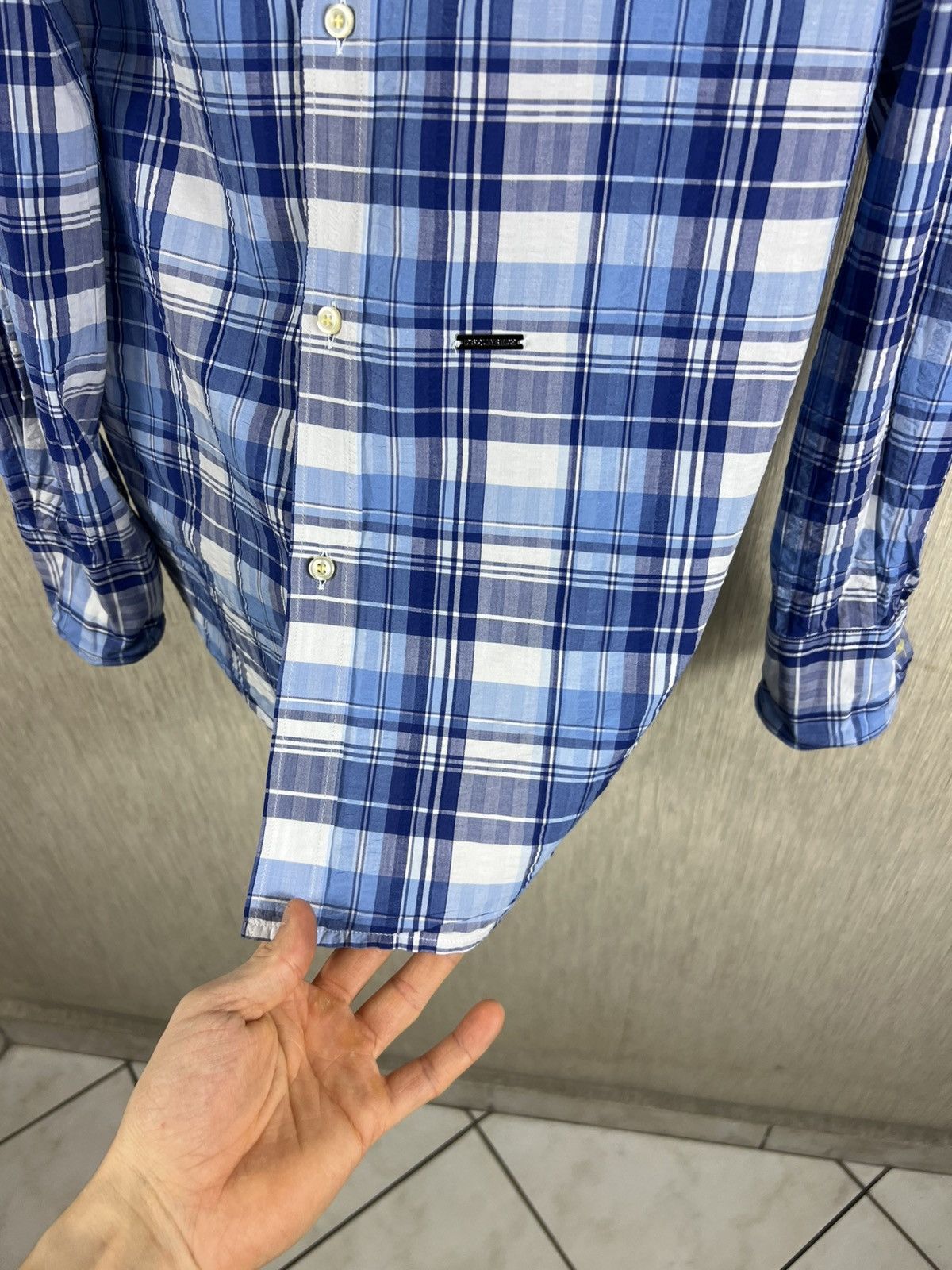 Dsquared2 Dsquared2 checked shrunk shirt plaid stiff cuffs and collar Size US M / EU 48-50 / 2 - 19 Thumbnail