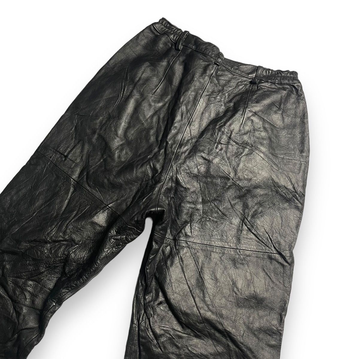 If Six Was Nine × Japanese Brand × Le Grande Bleu (L.G.B.) 🇯🇵🖤 RAPIDO SPIRIT COWHIDE LEATHER PANTS Size 26" / US 2 / IT 38 - 6 Thumbnail