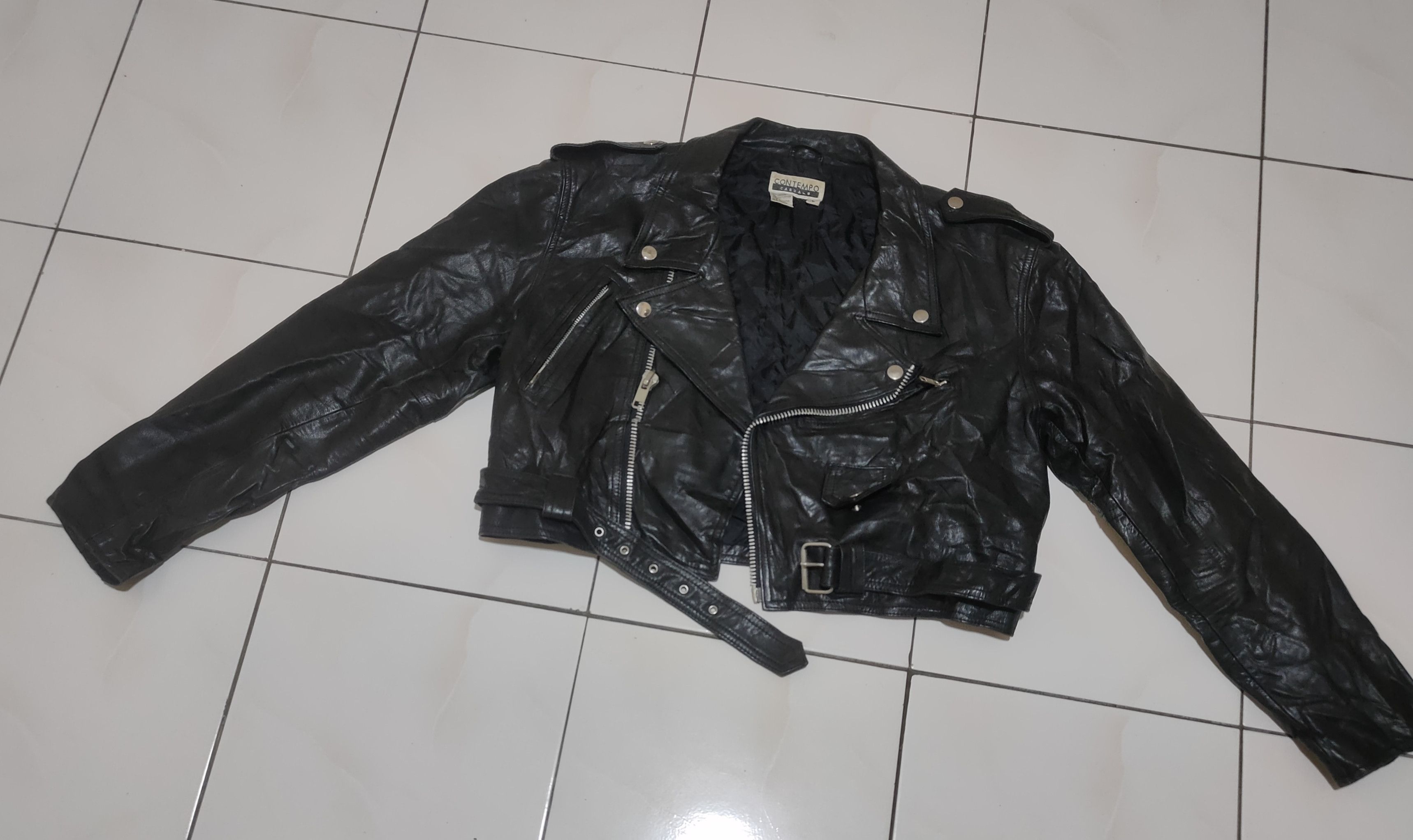 Genuine Leather × Japanese Brand × Leather Rare contempo casuals Size L / US 10 / IT 46 - 1 Thumbnail