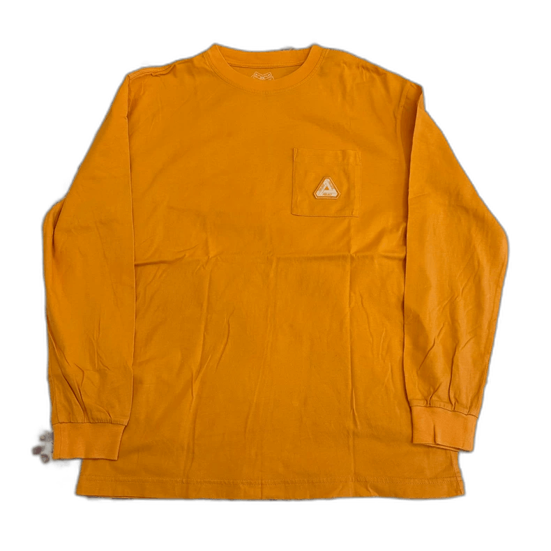 Palace Orange Long Sleeve Embroidered Pocket T-Shirt Size US M / EU 48-50 / 2 - 1 Thumbnail