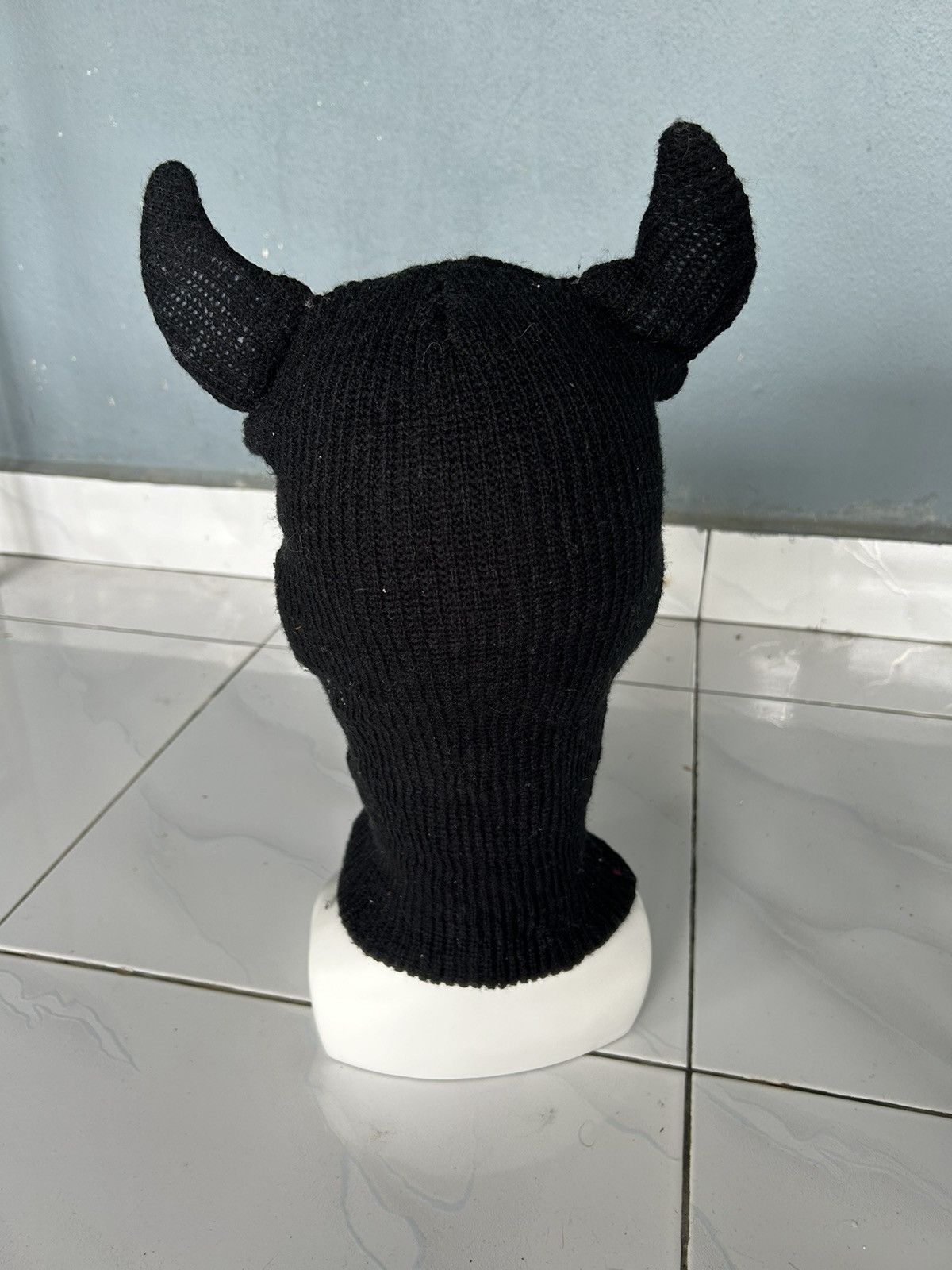 Japanese Brand × Kapital × Vintage Balaclava Masked Horn Devil Knitt Rare ☠️☠️ Size ONE SIZE - 4 Thumbnail