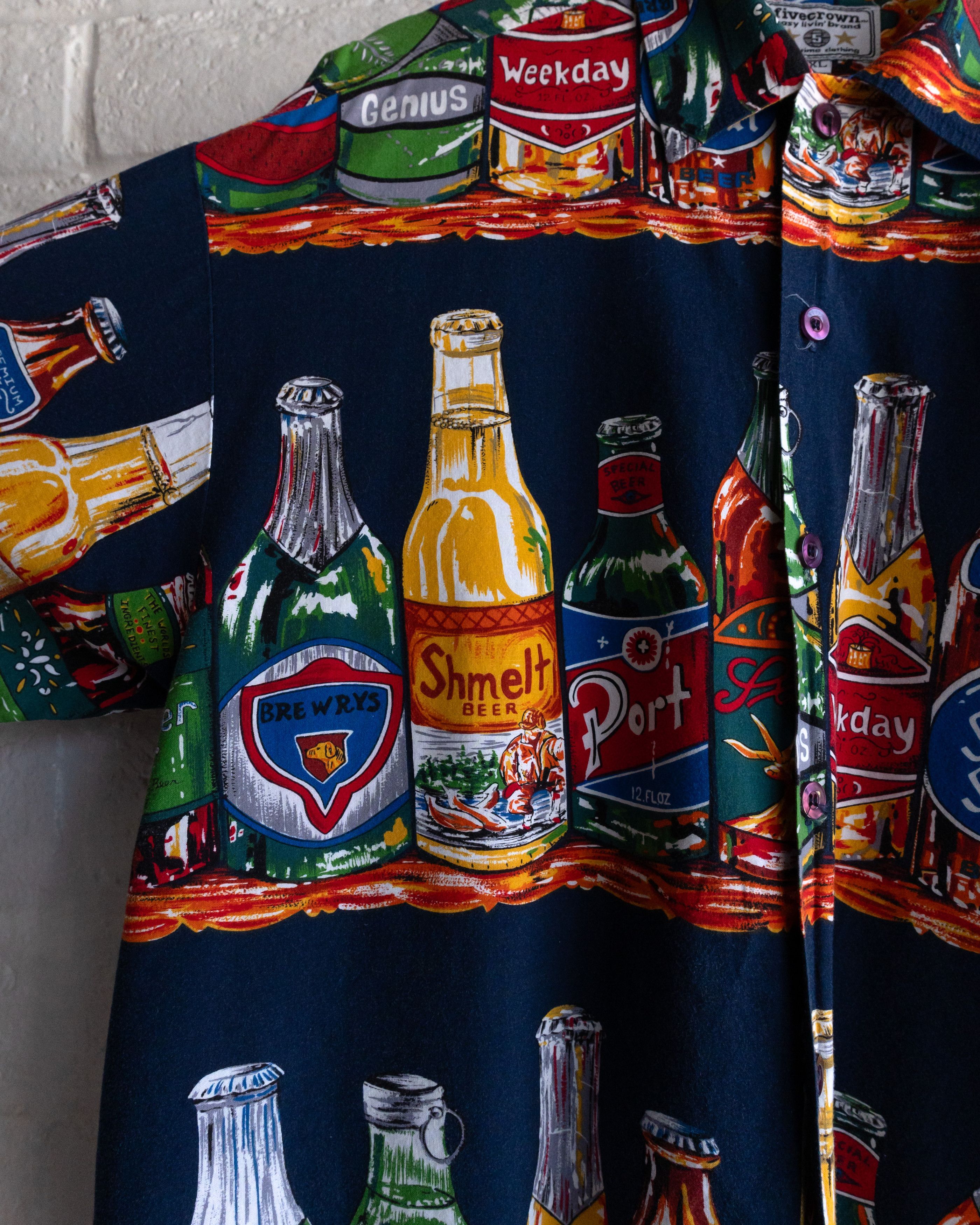 Vintage Vintage 90s Five Crown Beer All Over Print Shirt Men's XL Size US XL / EU 56 / 4 - 3 Thumbnail