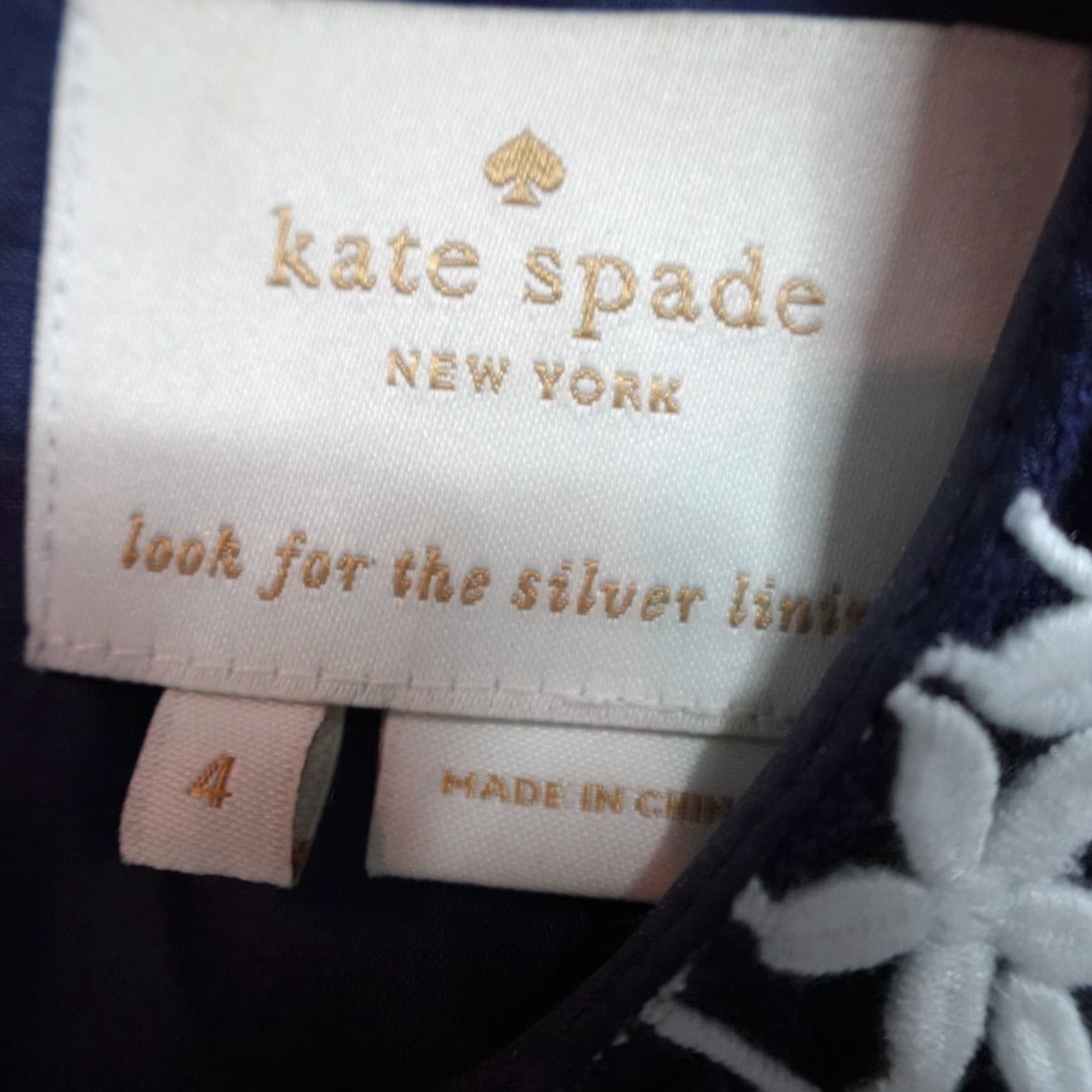Vintage Kate Spade Womens Dress 4 Blue Sheath Linen Blend Tiff Dress A-Line Knee Length Sleeveless Casual Party/Cocktail Womens Blue 4 Fall Spring Summer Size S / US 4 / IT 40 - 3 Thumbnail