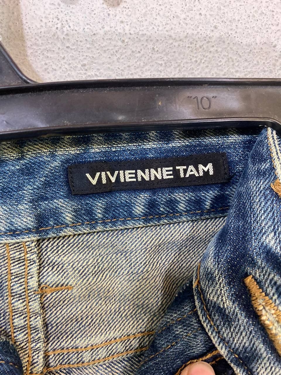 Vivienne Tam vivienne tam gold thread bootcut flare distressed denim Size 32" / US 10 / IT 46 - 13 Thumbnail